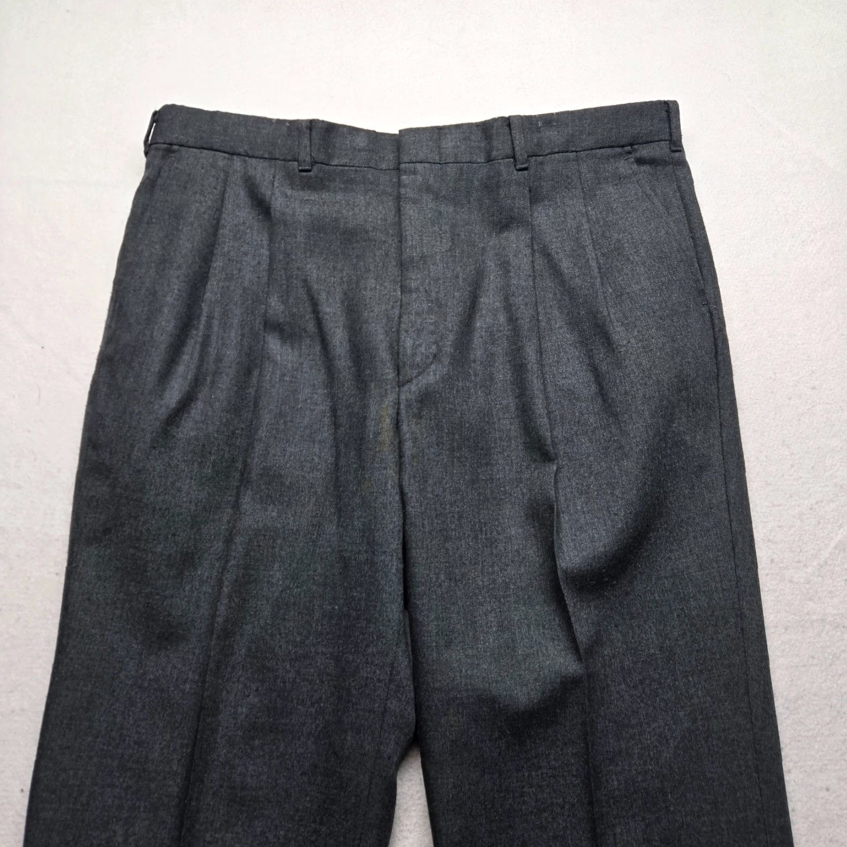 Vintage Gray Dress Pants Straight Leg Adult Men's Size 38 x 30 S Size US 38 / EU 54 - 2 Thumbnail