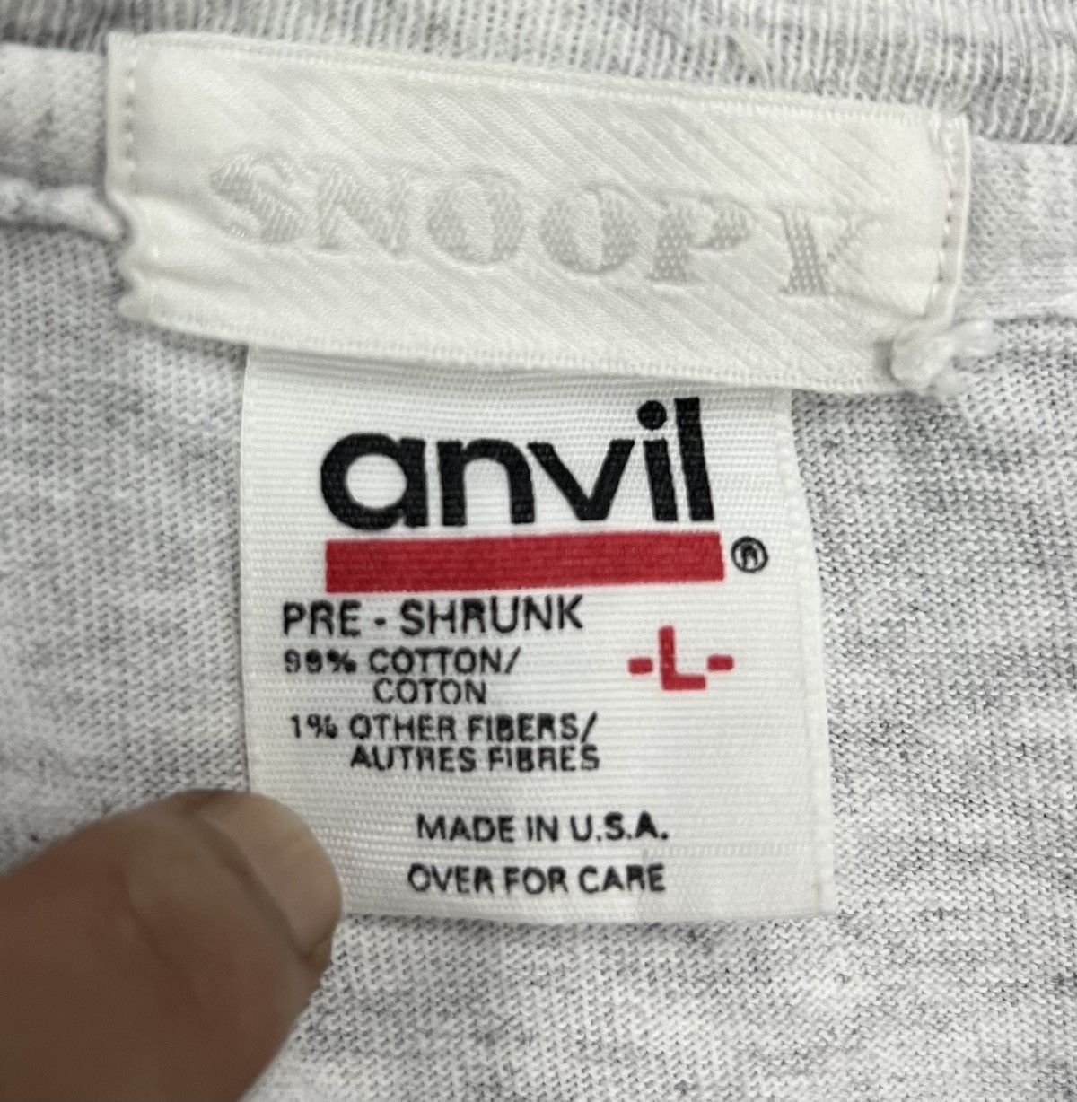 Anvil × Snoop Dogg VINTAGE SNOOPY ANVIL MADE IN USA SHIRT Size US L / EU 52-54 / 3 - 7 Thumbnail