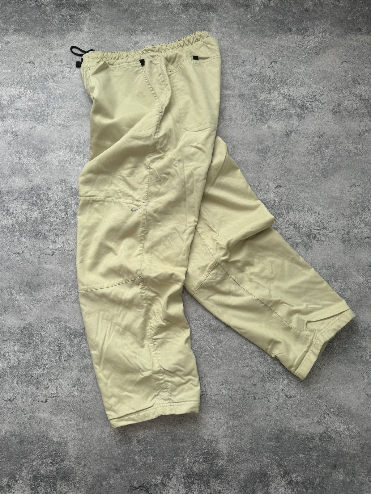 Nike × Vintage Crazy Vintage 90s Nike Baggy Fleece Pants Beige Size L Size US 34 / EU 50 - 3 Thumbnail
