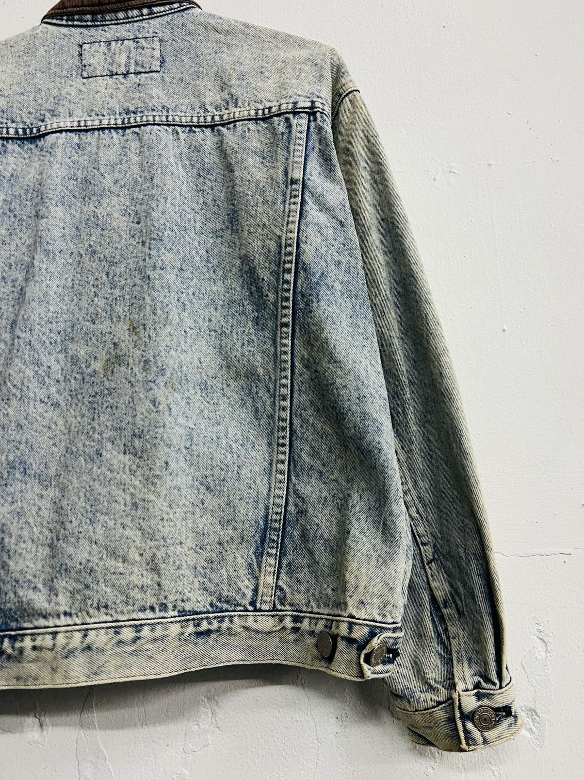 Levi's × Levi's Vintage Clothing × Vintage VINTAGE LEVIS ALASKA ORANGE TAB J02 ACID WASH DENIM JACKET Size US M / EU 48-50 / 2 - 16 Thumbnail