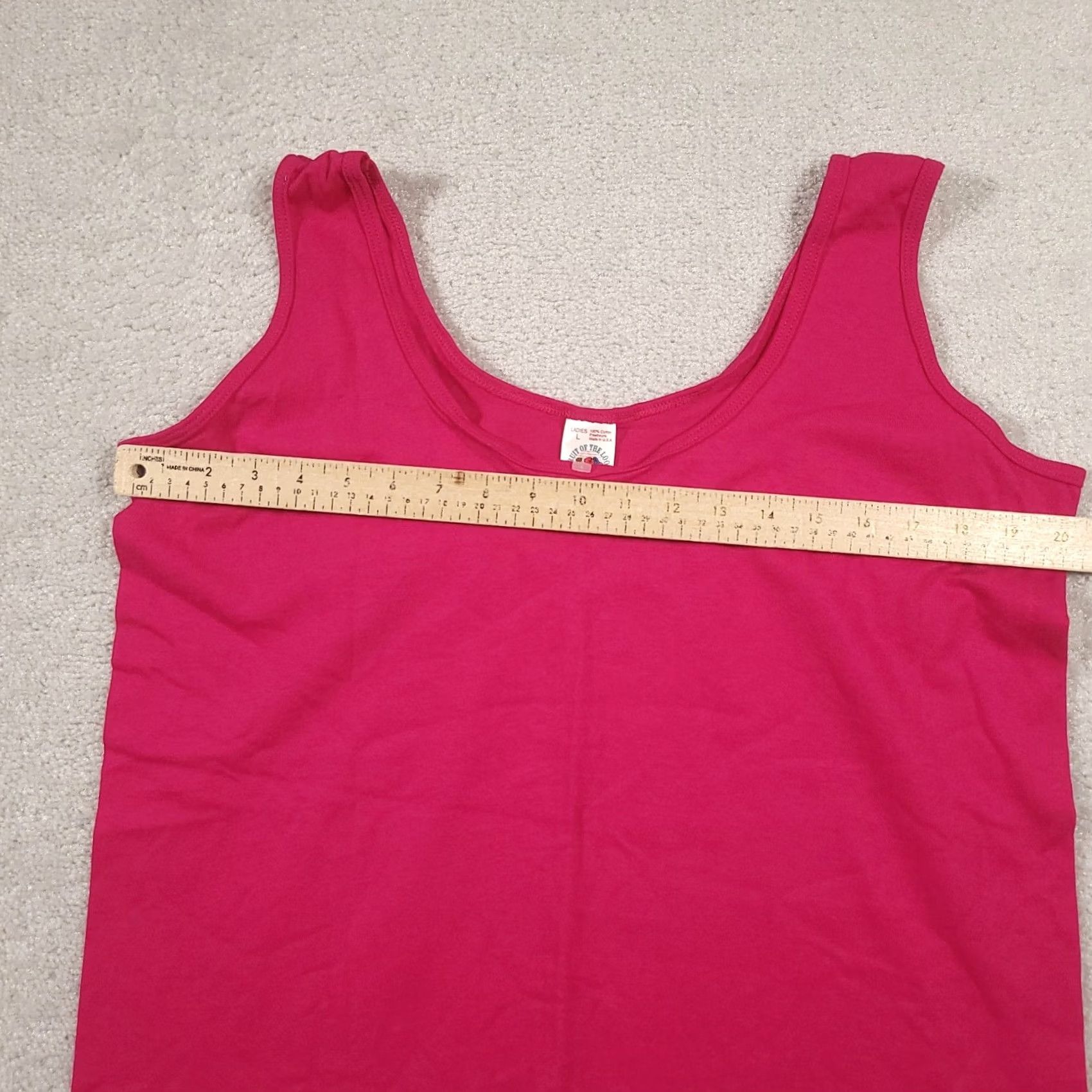 Fruit Of The Loom VINTAGE Fruit of the Loom Pink Blank Tank Top Womens Large 100% Cotton USA Tank Top 80s 90s Vintage Shirt Womens Size L / US 10 / IT 46 - 3 Thumbnail