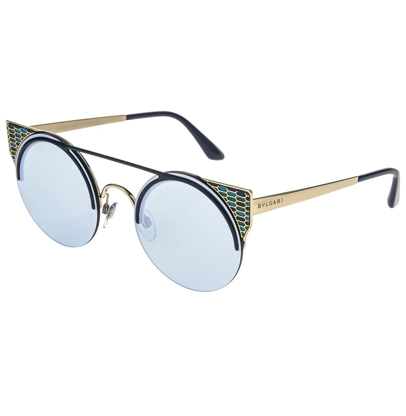 Bvlgari BVLGARI BV6088 SERPENTEYES 6088 Mirrored Round Sunglasses Size ONE SIZE - 4 Thumbnail