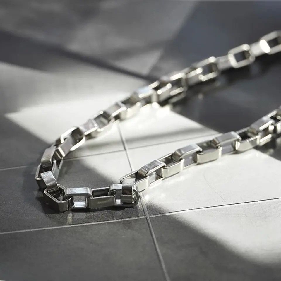 Jewelry Stainless Steel Chain Male Necklace Size ONE SIZE - 3 Thumbnail