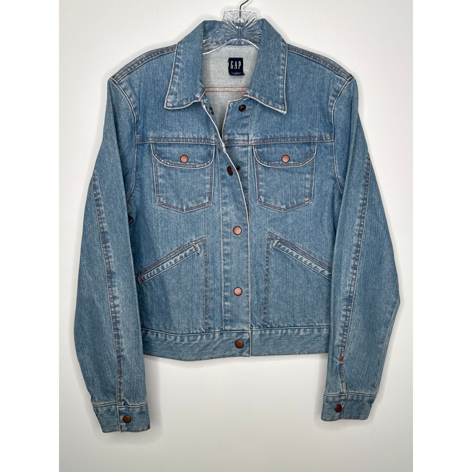 Gap Y2K GAP Denim Trucker Jacket Light Wash Size L 2001 Unisex Size L / US 10 / IT 46 - 5 Thumbnail