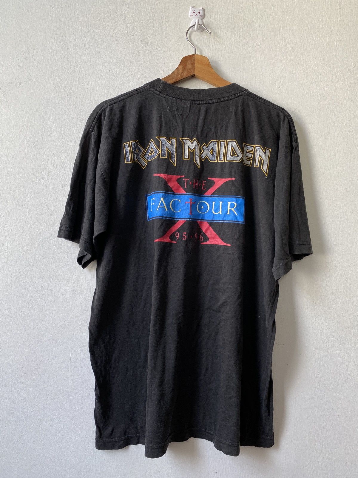 Band Tees × Iron Maiden × Vintage Vintage 90s Iron Maiden The Factour 95/96 Band Tee Size US L / EU 52-54 / 3 - 2 Thumbnail