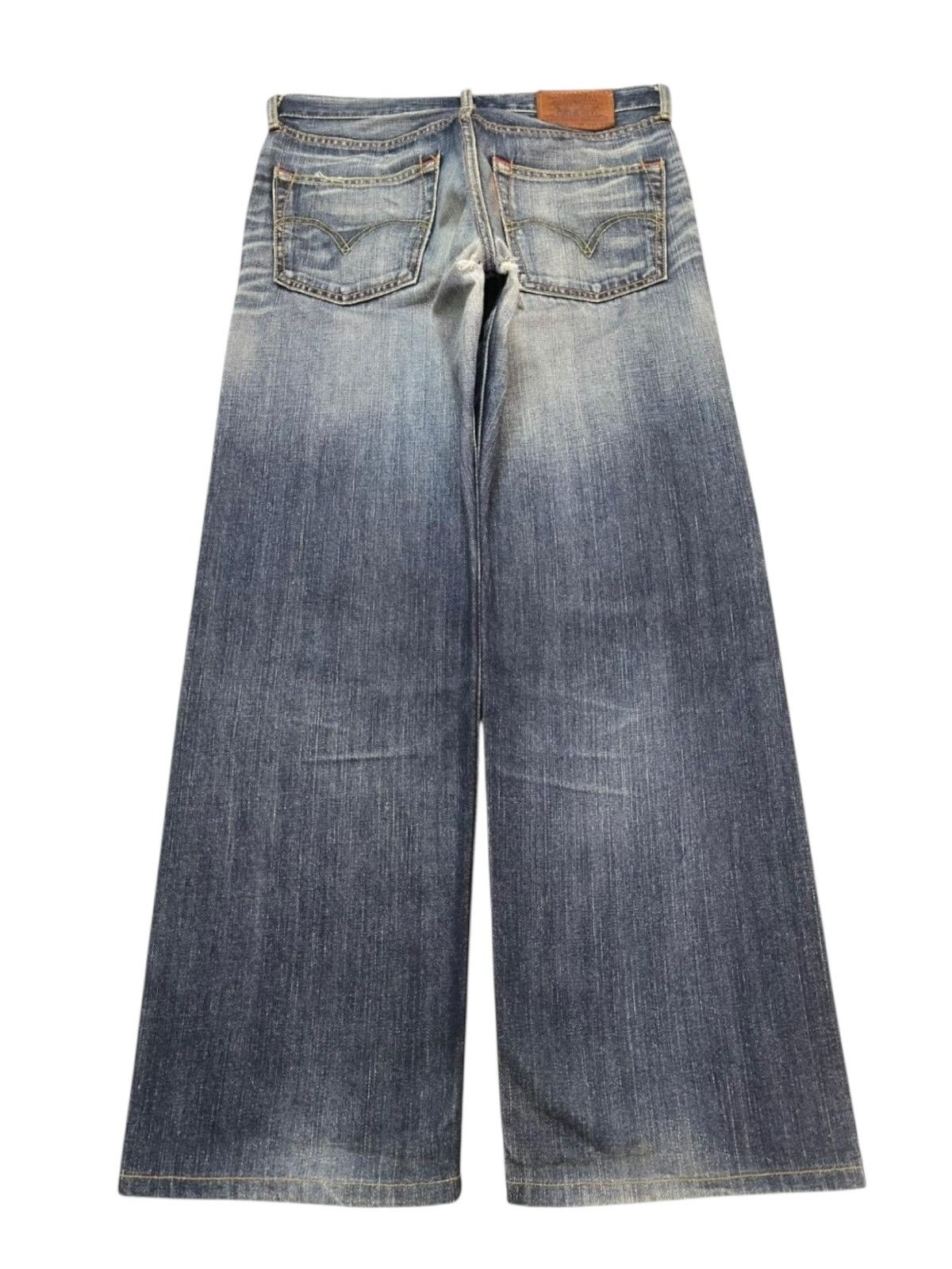 Levi's Vintage 90s Levis 703 Blue Faded Wash Distressed Baggy Jeans Size US 31 - 2 Thumbnail