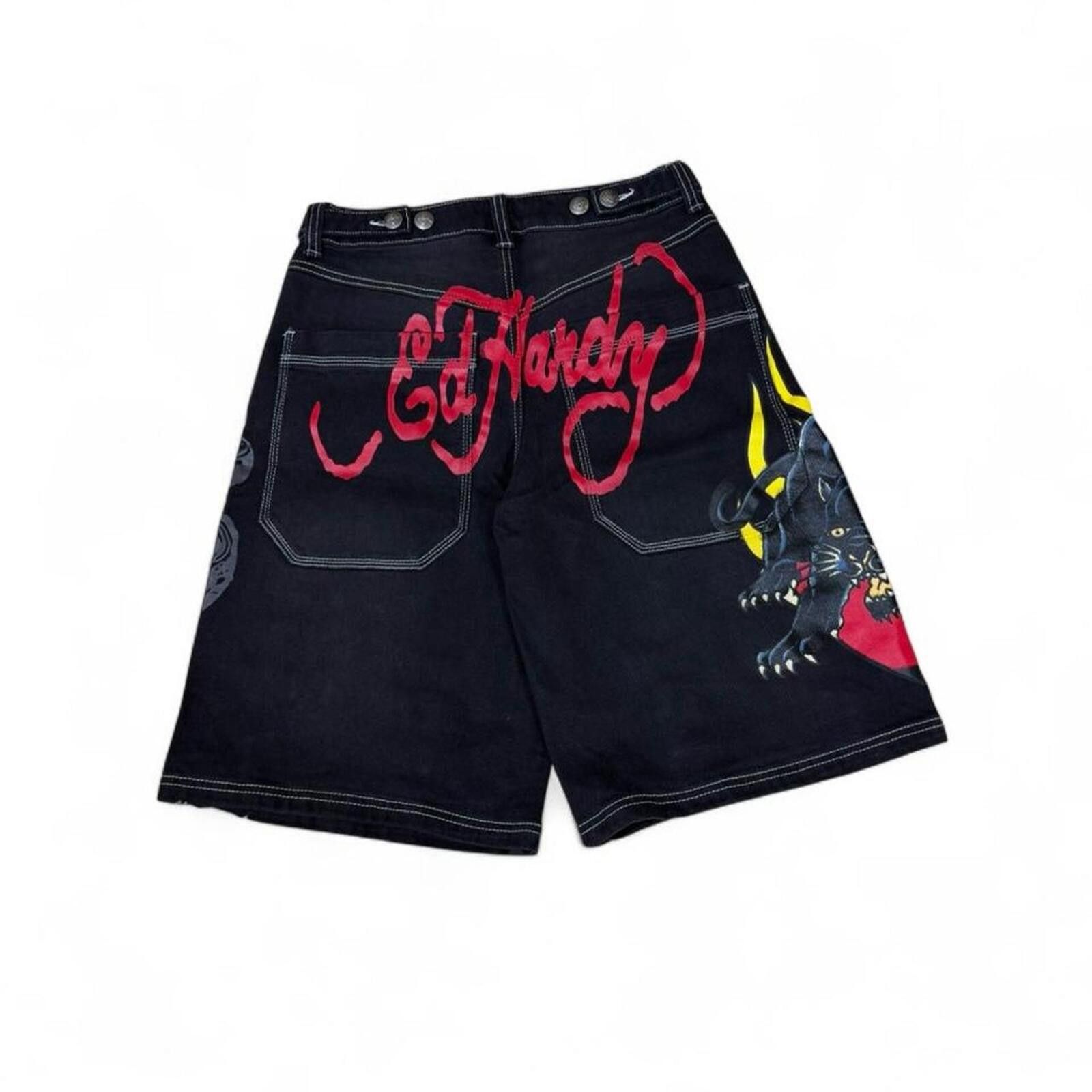 Ed Hardy Ed Hardy black denim shorts Size 29" - 2 Thumbnail