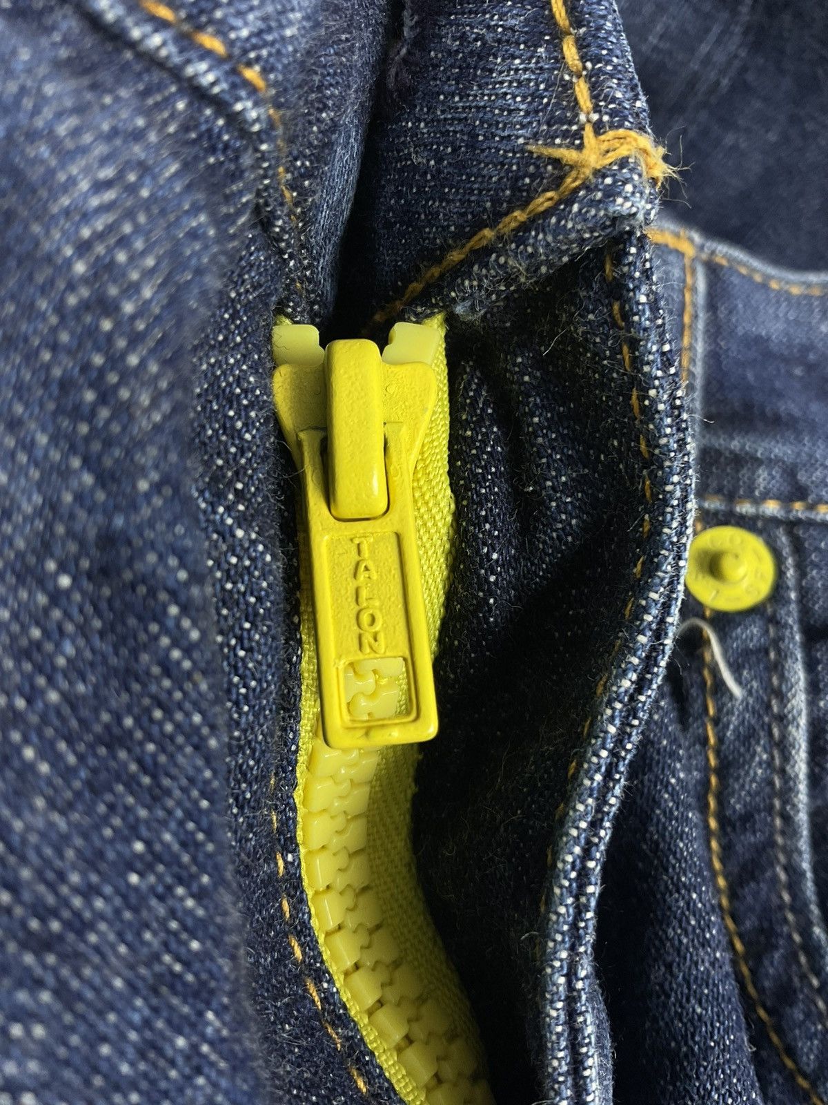 Fragment Design × Levi's Levis Fenom S/S'09 Yellow FLash Denim Size US 36 / EU 52 - 12 Thumbnail