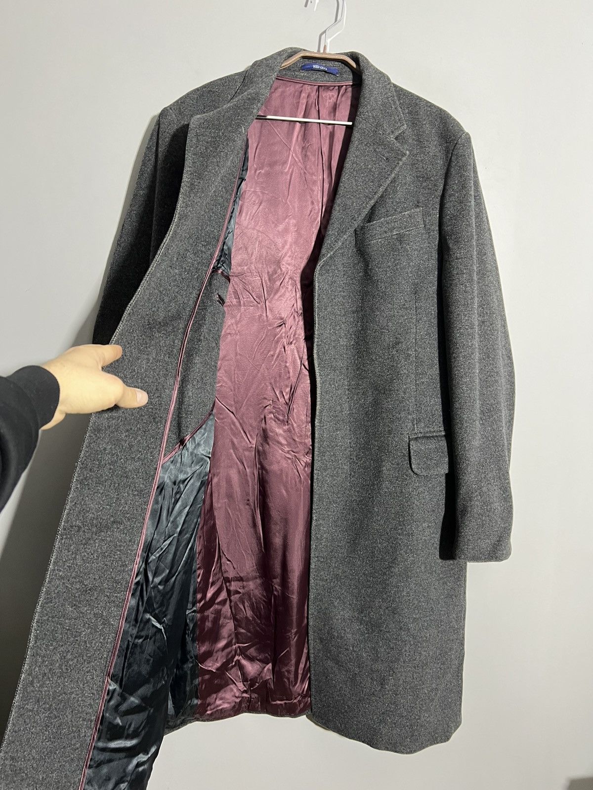 Kenzo × Vintage Vintage Kenzo Homme Wool Gray Coat Jacket Size US M / EU 48-50 / 2 - 11 Thumbnail