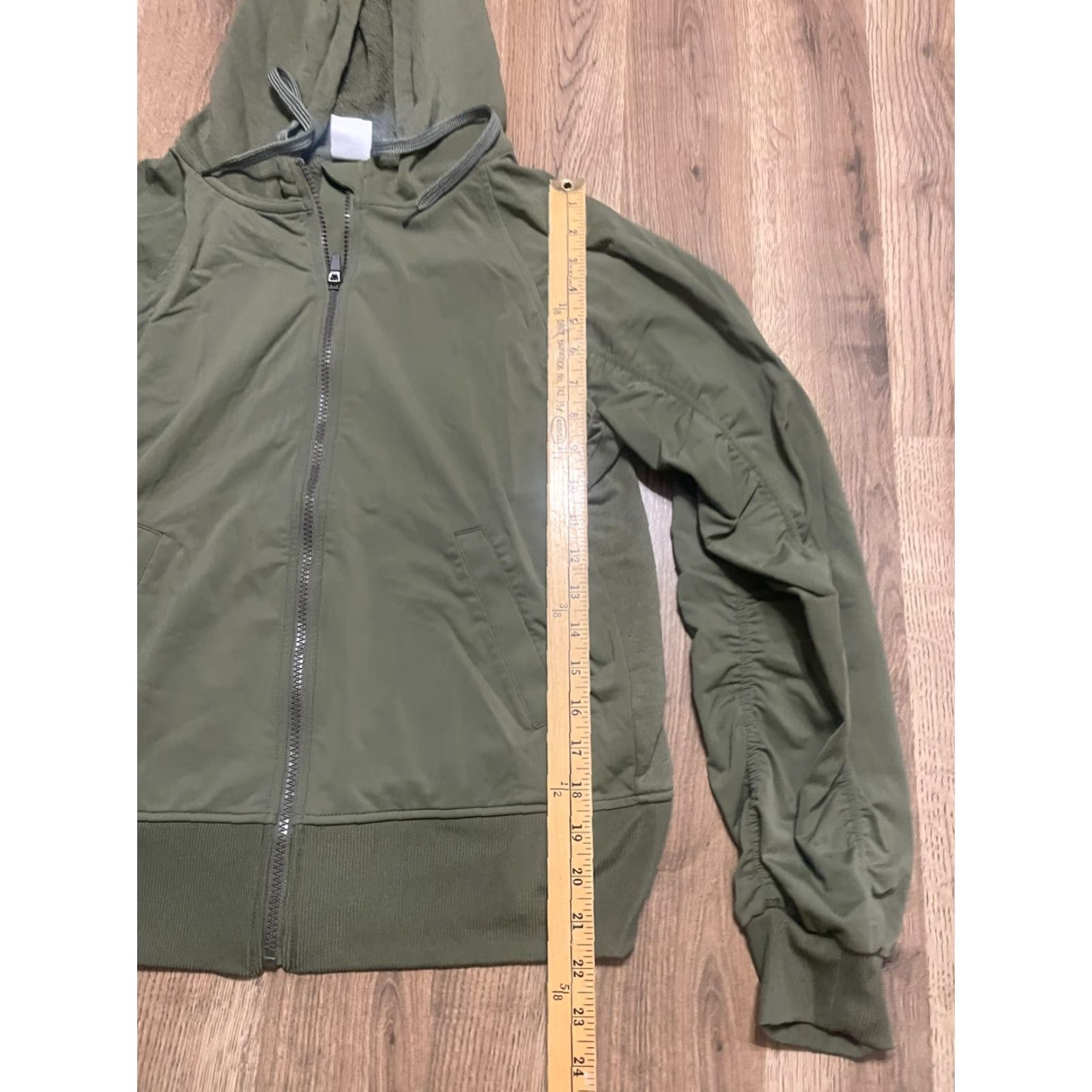 Athletic Works Athletic Works Hoodie Women's Medium Green Sweatshirt Full Zip Long Sleeve Size M / US 6-8 / IT 42-44 - 7 Thumbnail