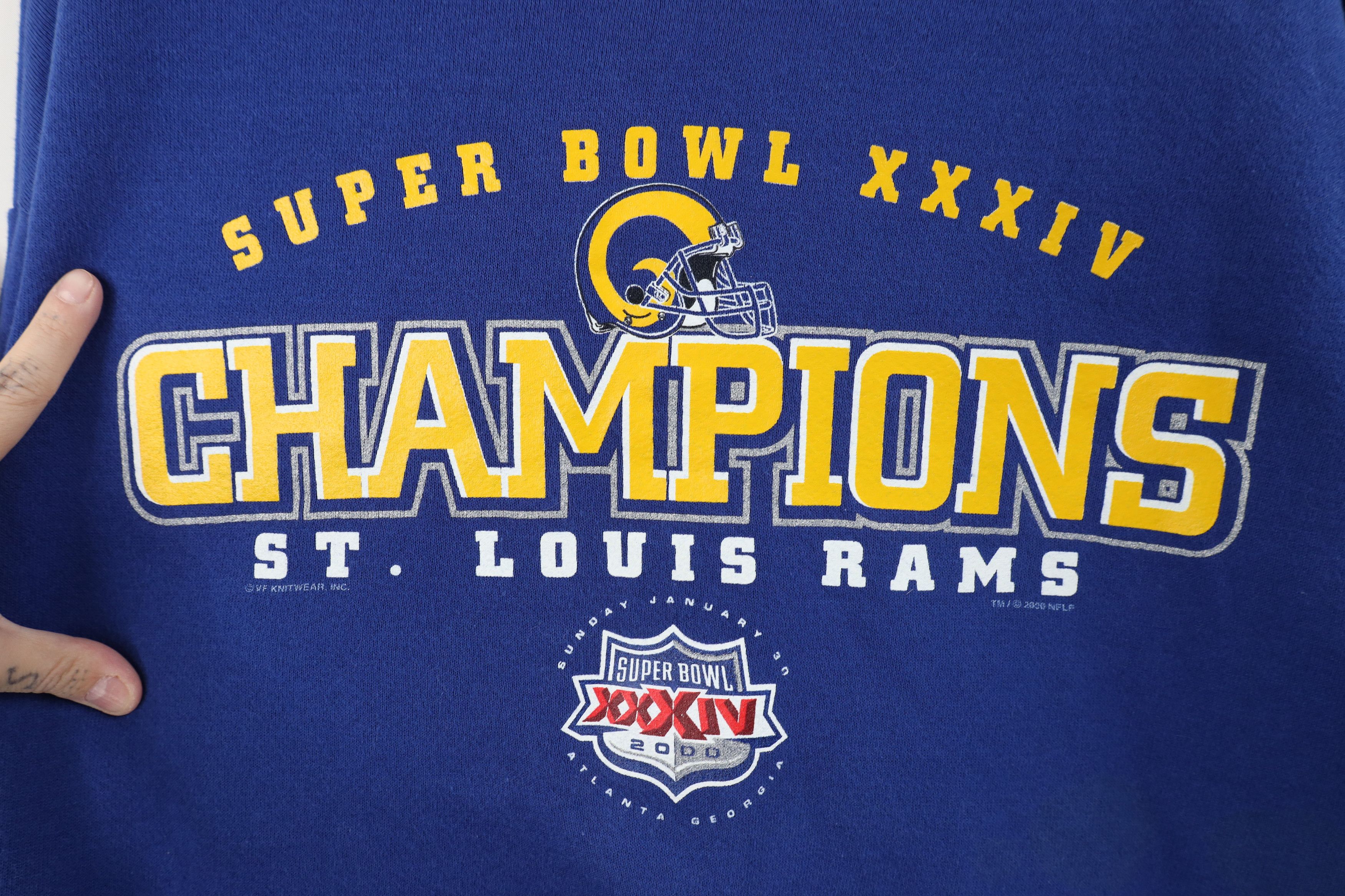 Vintage Vintage Y2K 2000 Champs St Louis Rams Football Sweatshirt Size US XXL / EU 58 / 5 - 4 Thumbnail