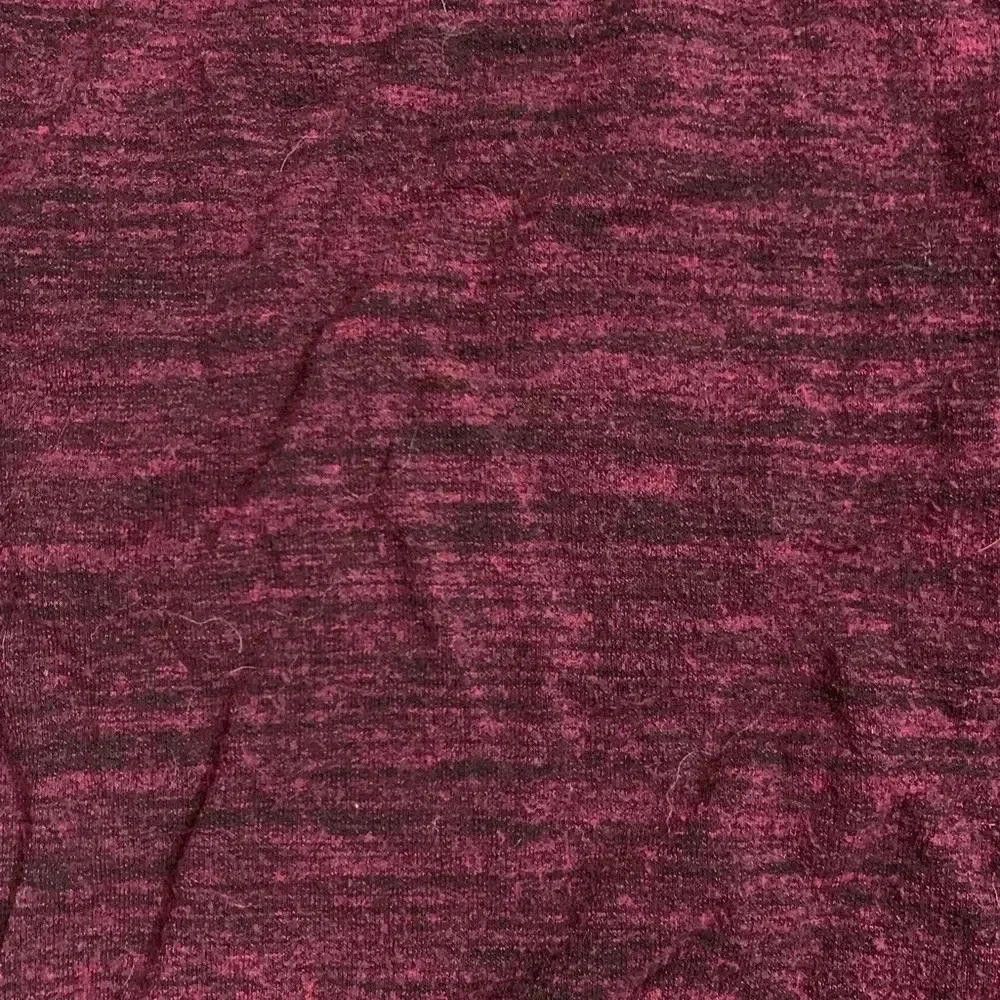 Designer Cozy Long Sleeve Burgundy Top Size L / US 10 / IT 46 - 3 Thumbnail