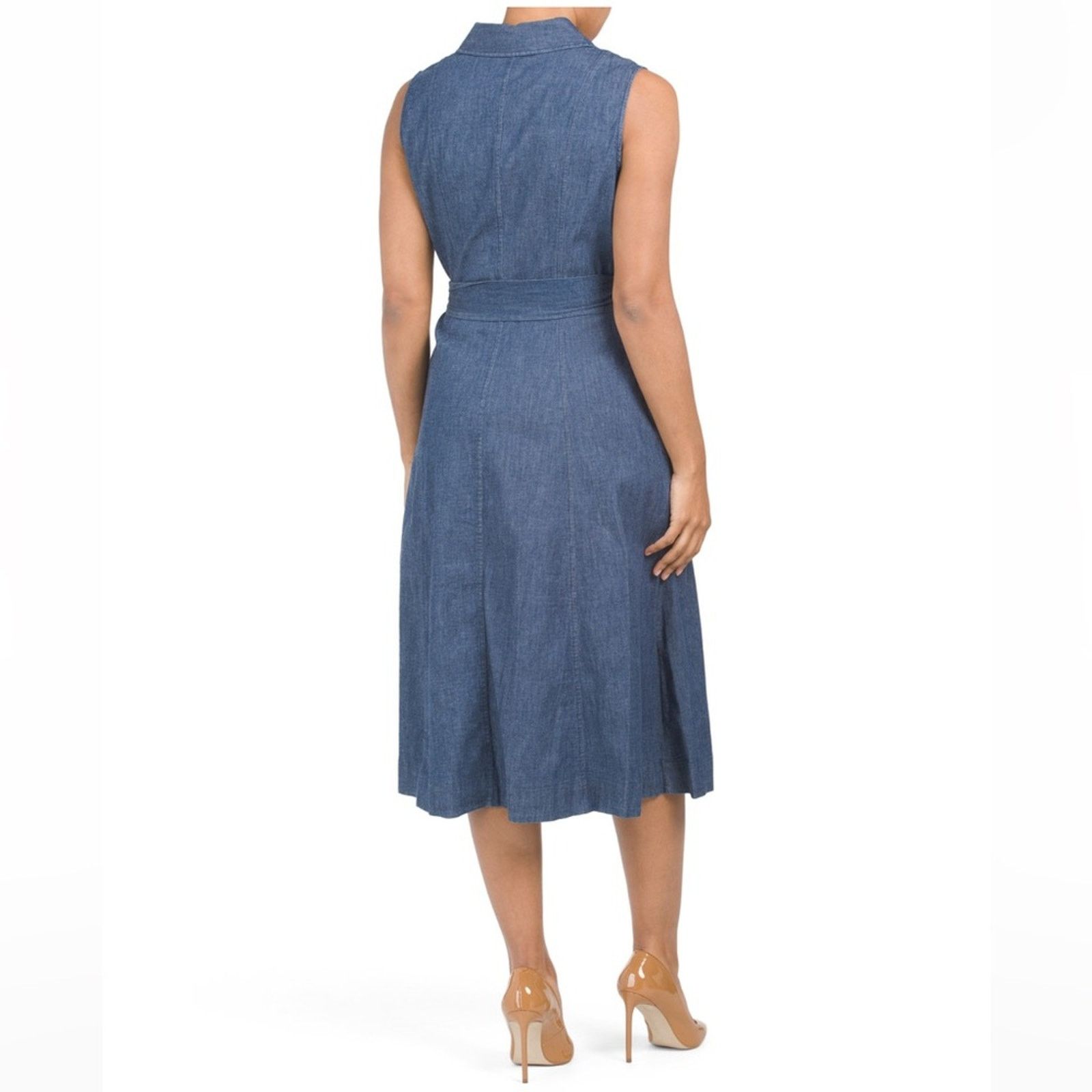 anne klein denim dress Women's Jaydyn Sandal, 8M Designed with a classic spread collar and a full button Anne Klein - Denim A-Line