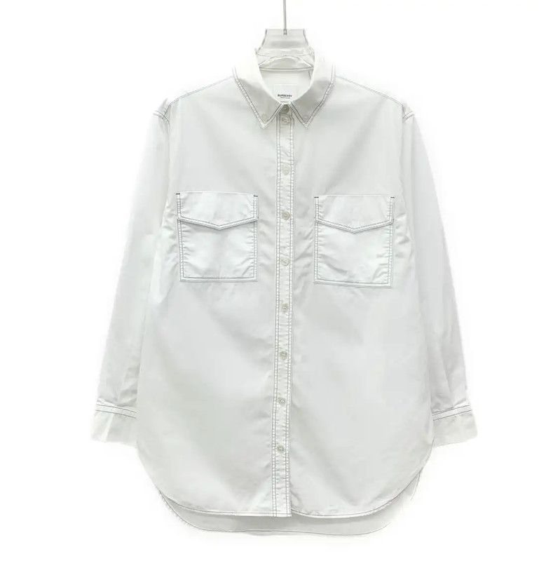 Burberry Burberry White Cotton Women's Dress Shirt Size XXS / US 00 / IT 34 - 1 Thumbnail