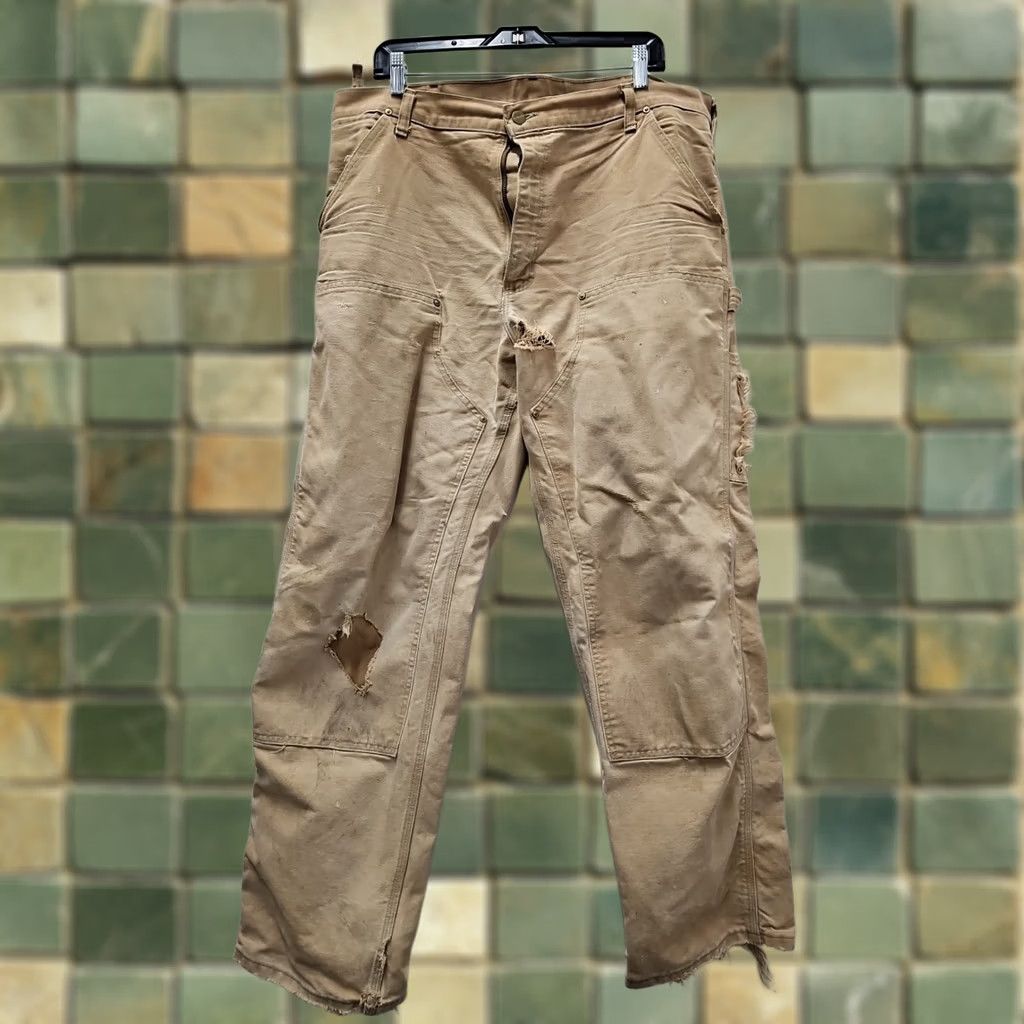 Carhartt VINTAGE Carhartt Pants Mens 38x32 Brown Canvas Carpenter Workwear USA Carhartt Pants Mens 38x32 Brown Canvas Carpenter Workwear USA Size US 38 / EU 54 - 1 Thumbnail