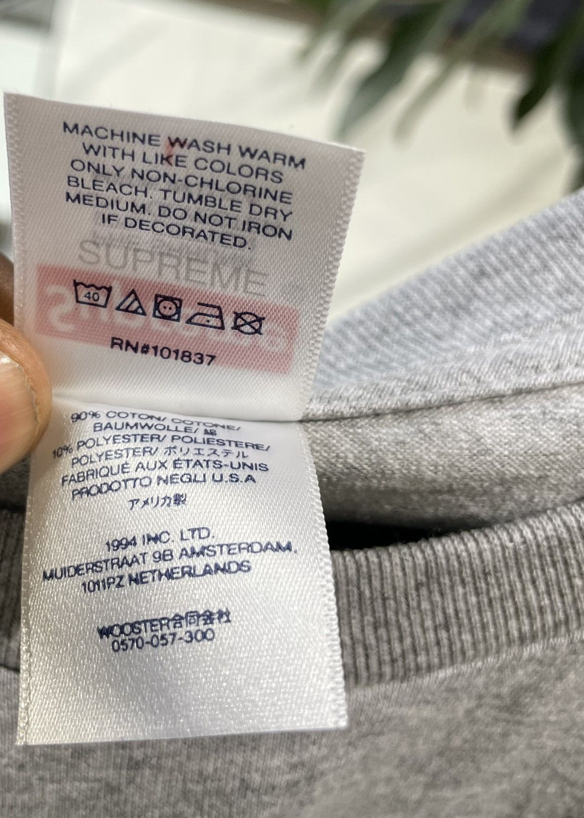 Supreme Supreme Arabic Logo Tee Grey Size US L / EU 52-54 / 3 - 5 Thumbnail