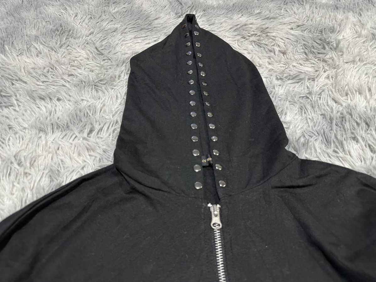 Japanese Brand 🔥Sick Y2K Shiny Ripple Studded Leather Hoodie Size US L / EU 52-54 / 3 - 2 Thumbnail