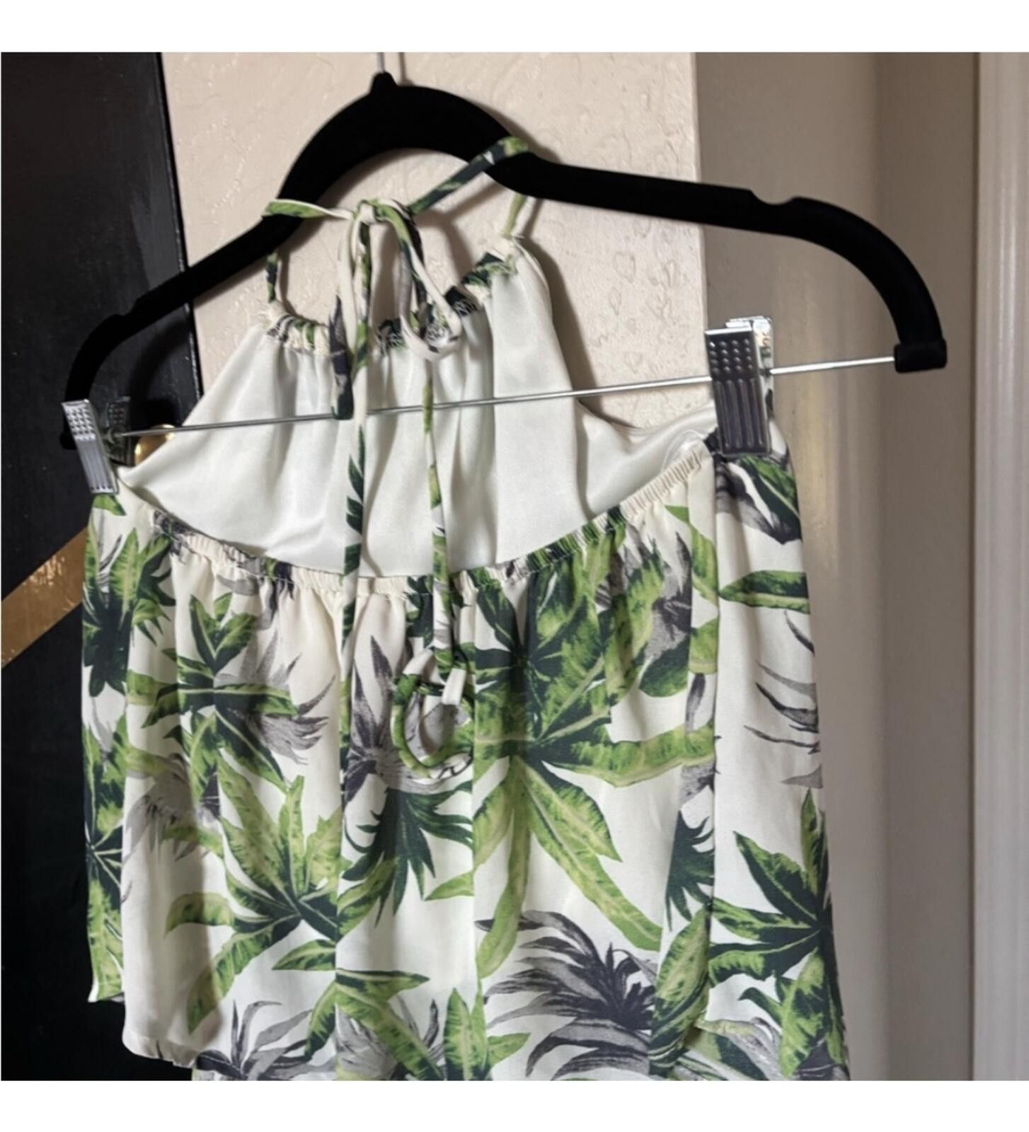1017 ALYX 9SM (Alya) Tropical Leaf Print Romper Size ONE SIZE - 5 Thumbnail