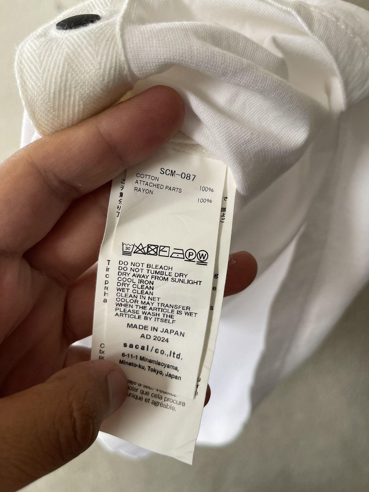 Sacai Sacai SCM-087 Logo Embroidered Pocket Tee Side Tape Size US M / EU 48-50 / 2 - 7 Thumbnail