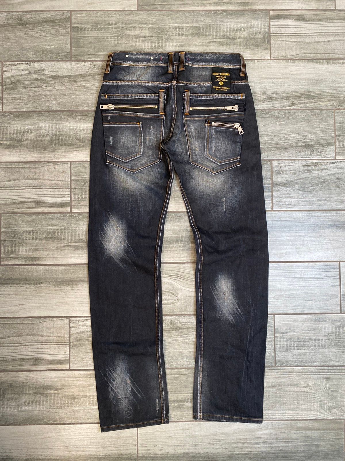 Takeshy Kurosawa Takeshy Kurosawa Men's Zip Details Denim Jeans Made in ...