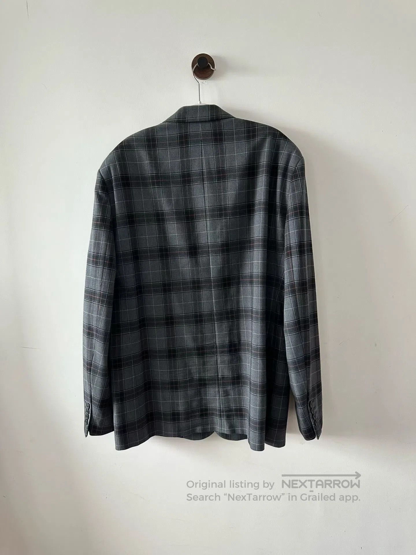 Balenciaga Balenciaga Check Sleeve Patch Blazer| Size 42S - 2 Thumbnail
