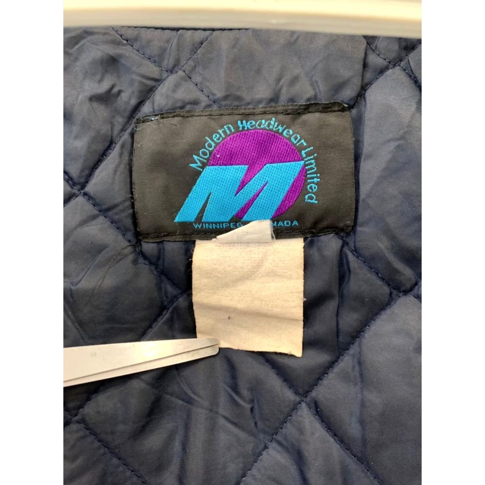 Vintage VINTAGE Volvo Trucks of Toronto Varsity Jacket Wool Leather Bomber Blue LG L#215 Men Size US L / EU 52-54 / 3 - 3 Thumbnail