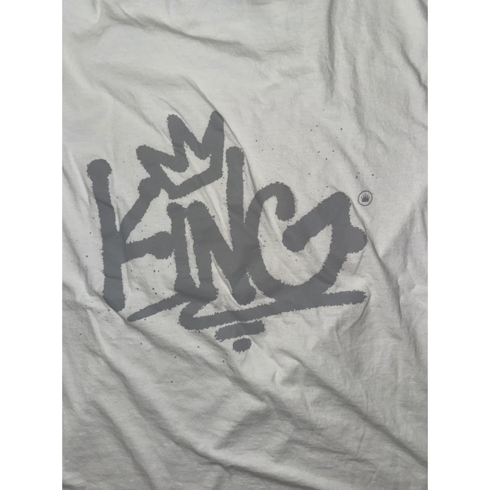 Vintage King Streetwear Crown Logo Graphic T-Shirt White XL Urban Skate Tee Mens Size US XL / EU 56 / 4 - 2 Thumbnail