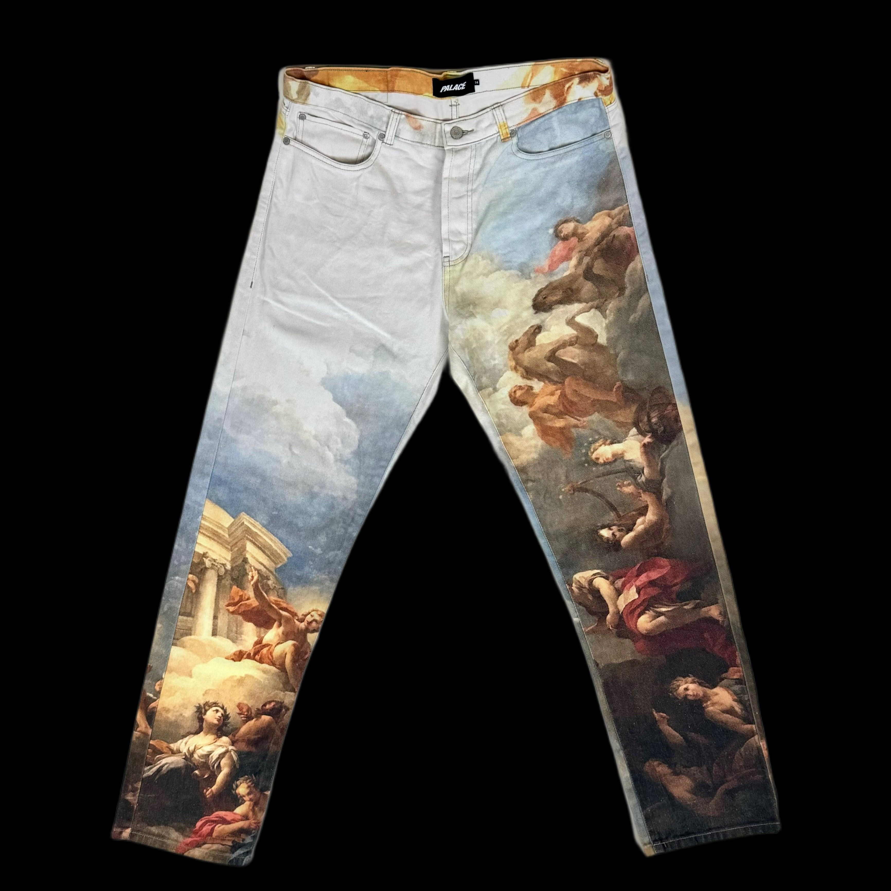 PALACE 2019 PALACE PERSAILLES JEANS CHERUB ANGEL ALL OVER SKY DENIM
