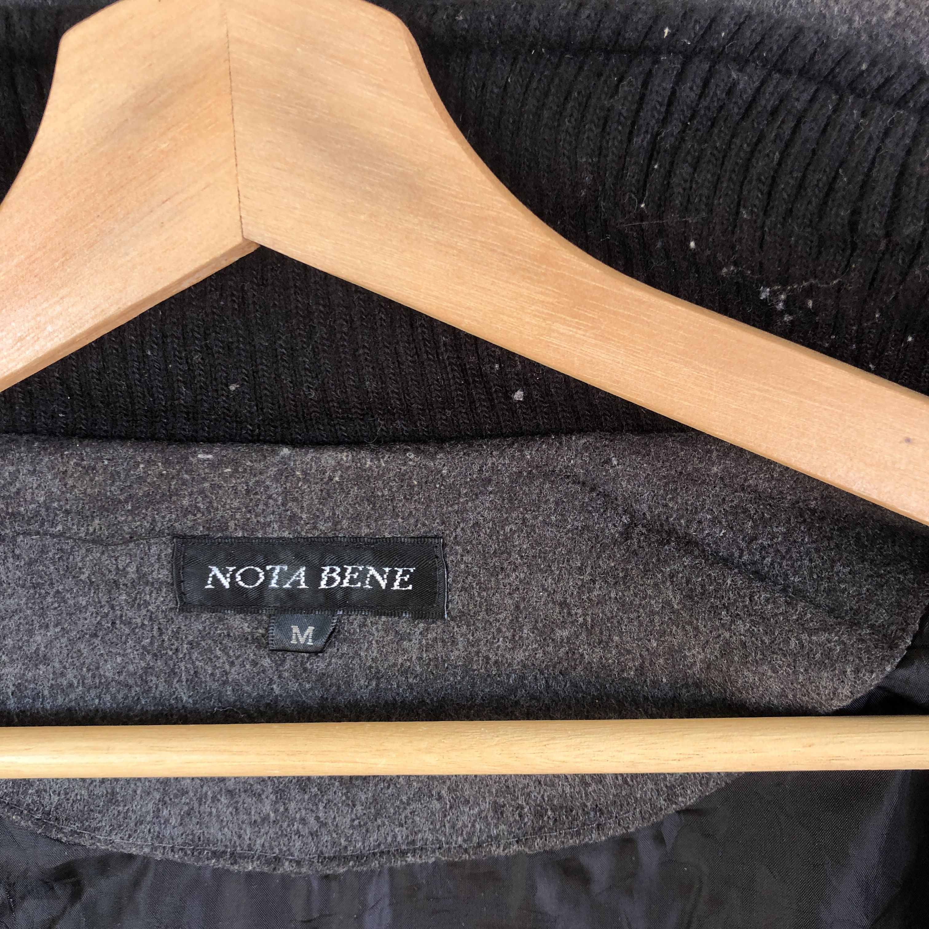 Japanese Brand × Vintage Vintage Nota Bene Hoodie Wool Bondage Chore Jacket Size US M / EU 48-50 / 2 - 7 Thumbnail