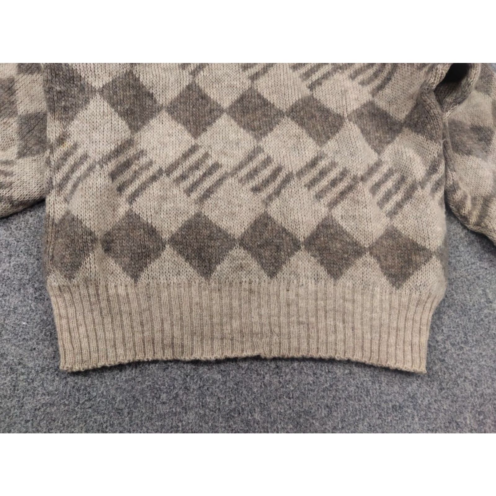 Vintage VINTAGE Hilda Ltd Iceland Pullover Shirt Men M Beige Wool 80s Pattern Fair Isle Knit Size US M / EU 48-50 / 2 - 4 Thumbnail