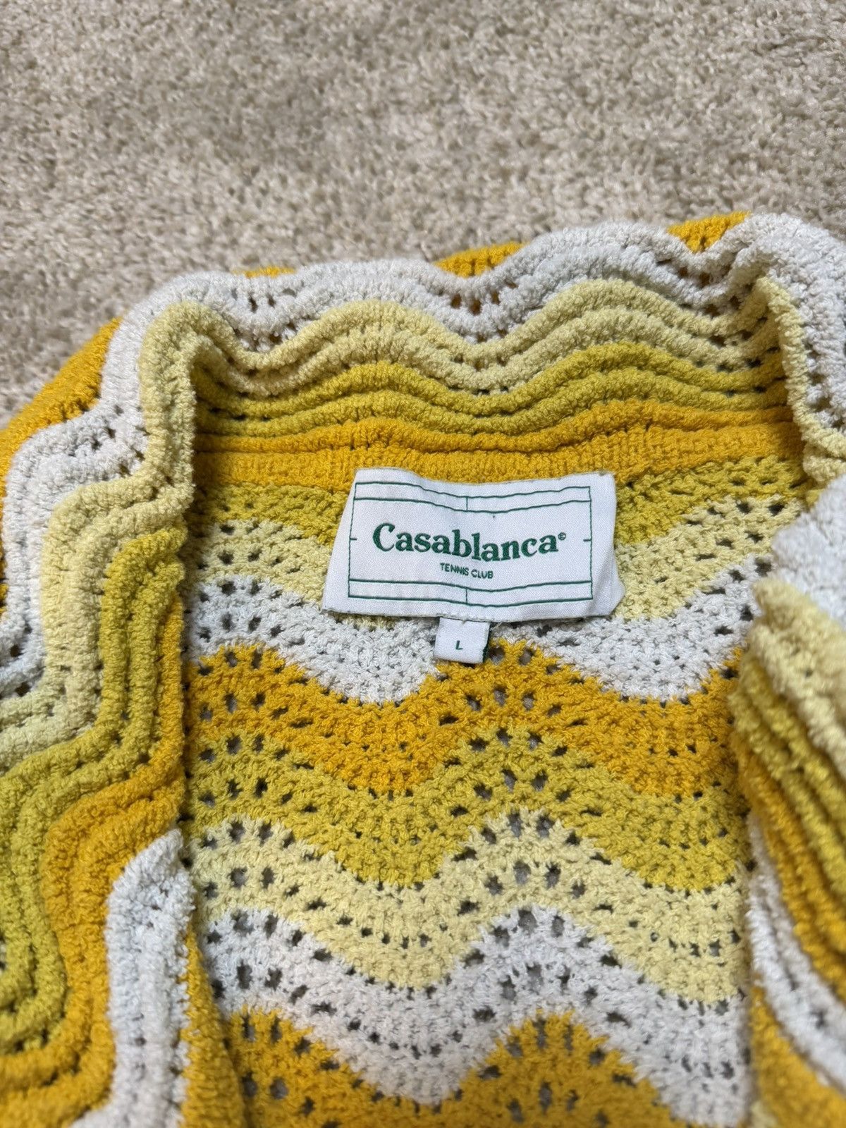 Casablanca Casablanca Wavy Gradient Crochet Shirt Size US L / EU 52-54 / 3 - 4 Thumbnail