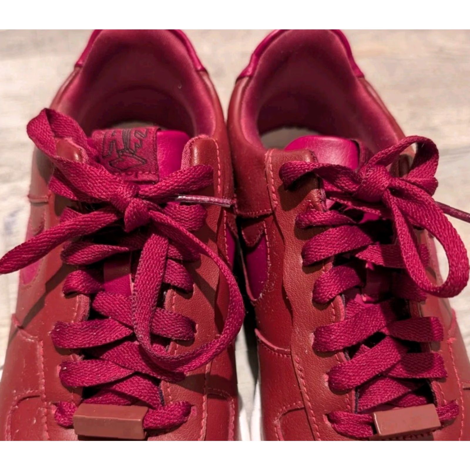Nike Nike Air Force 1 Low Pixel Red Leather CK6649-600 Women's Size 8.5 Sneaker Nike Air Force 1 Low Pixel Red Leather - Womens - 8.5 Size ONE SIZE - 4 Thumbnail