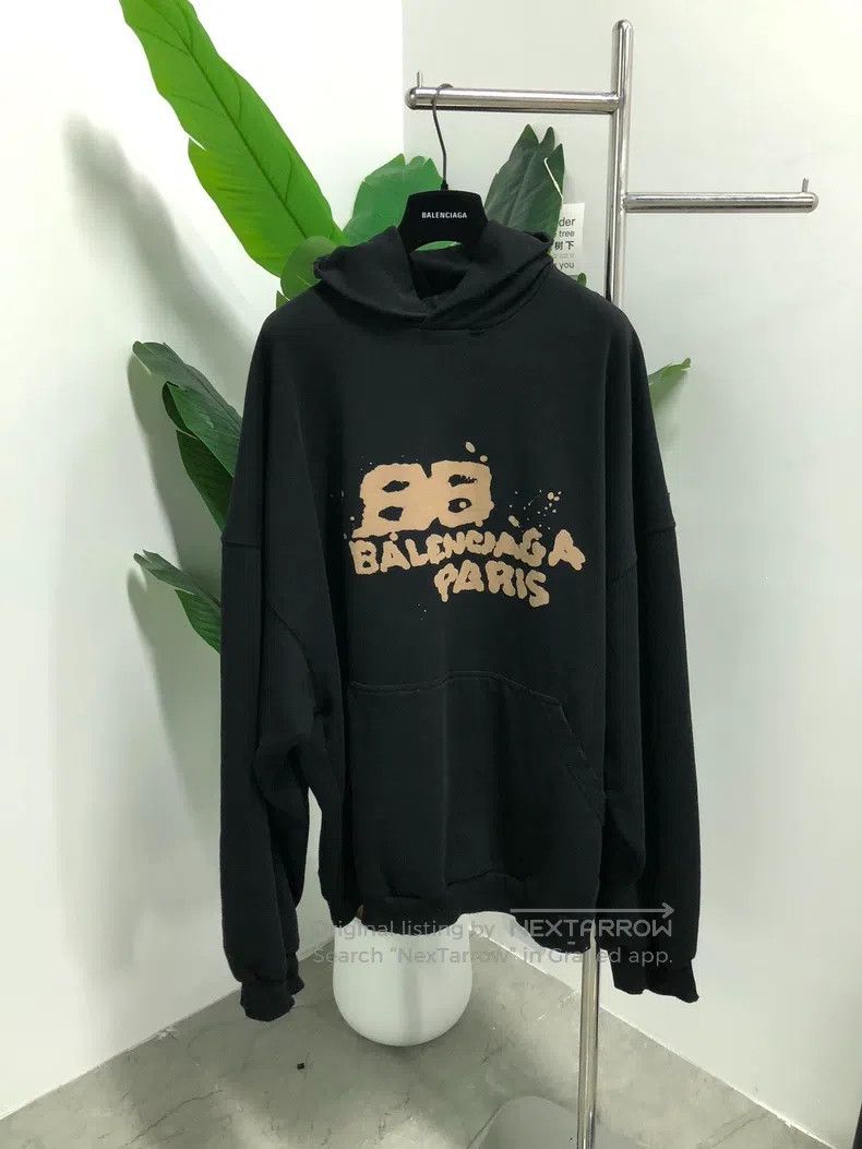 Balenciaga Balenciaga Letter Printed Hoodie Size US XL / EU 56 / 4 - 1 Thumbnail