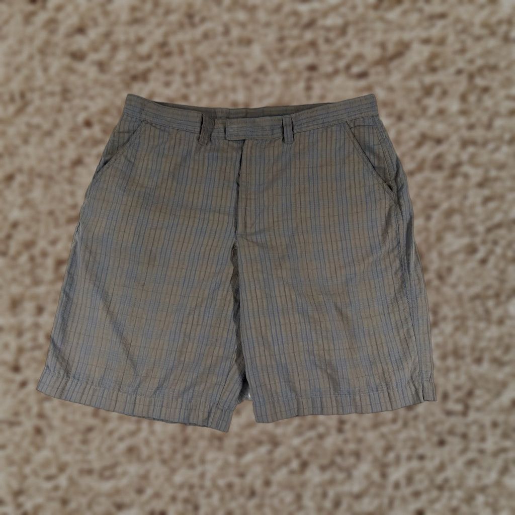 Patagonia Patagonia Shorts Mens 34 Brown Blue Plaid Thrift Shorts Polyester Blend 34x10 Vintage Size US 34 / EU 50 - 1 Thumbnail