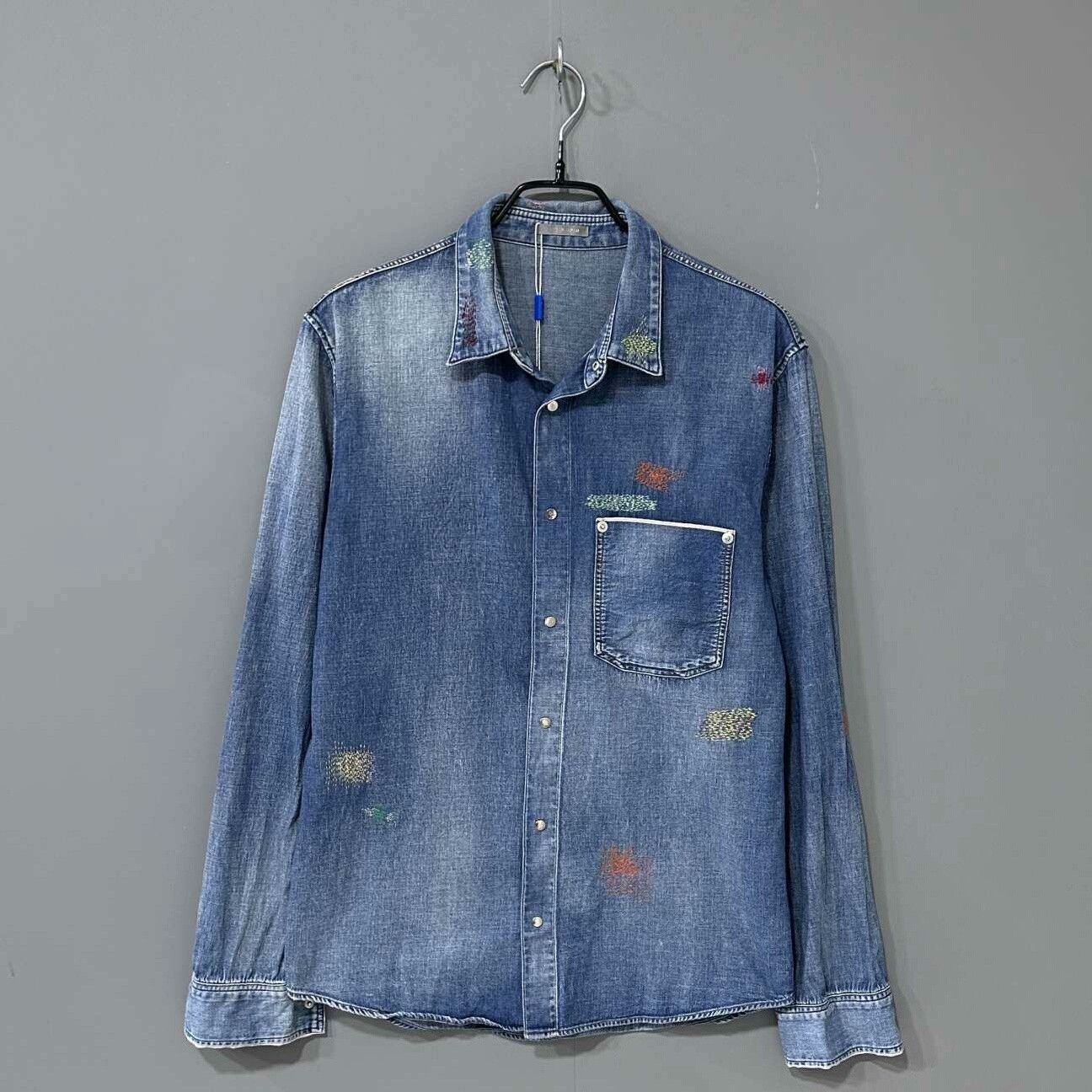 Dior Dior Distressed Patch Denim Shirt Jacket Size S / US 4 / IT 40 - 1 Thumbnail