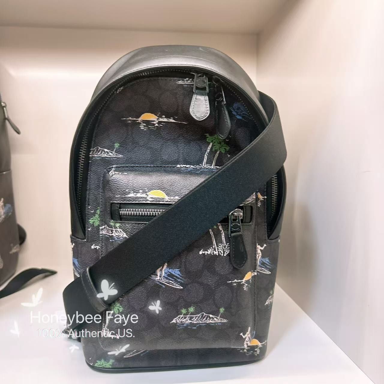 Coach Sling Bag Coach Coach Crossbody Backpack Coach Outlet West Pack With  Baseball Print Men's Bags
