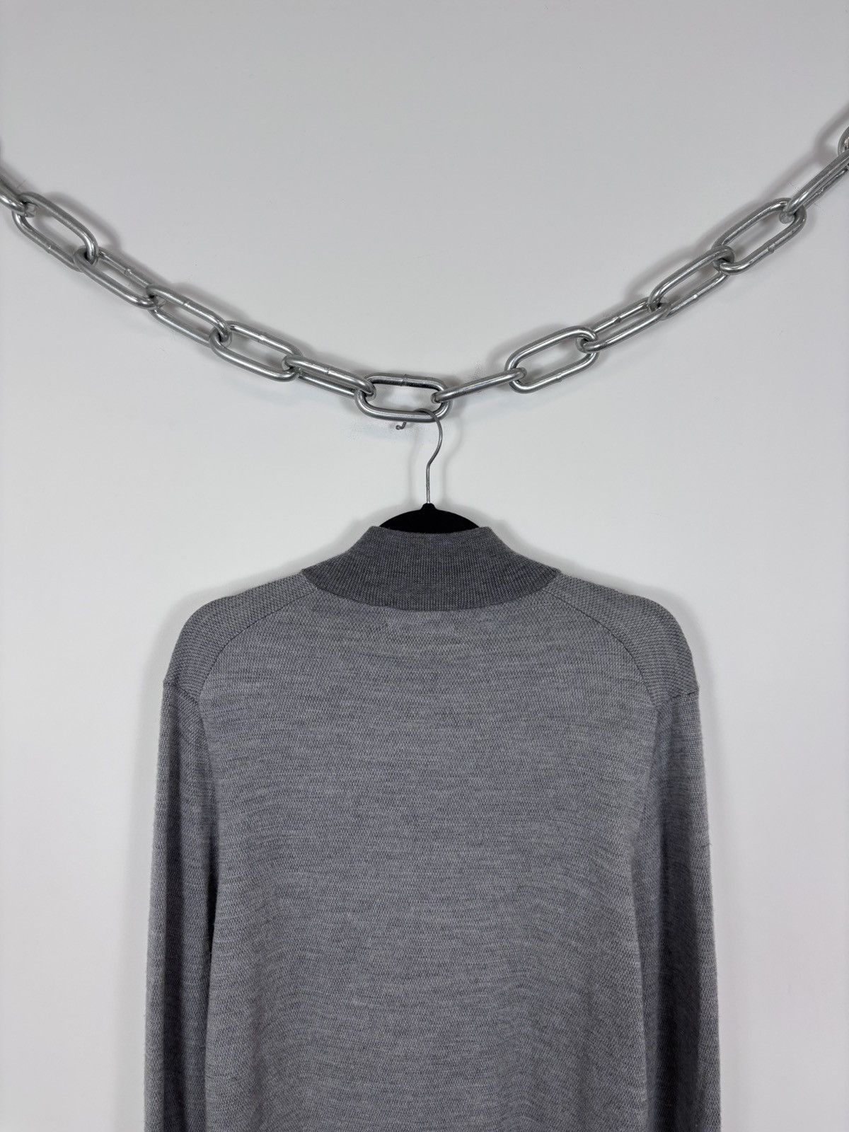 Brooks Brothers Brooks Brothers Men’s Grey Wool 1/4 Zip Knit Sweater Size US L / EU 52-54 / 3 - 14 Thumbnail