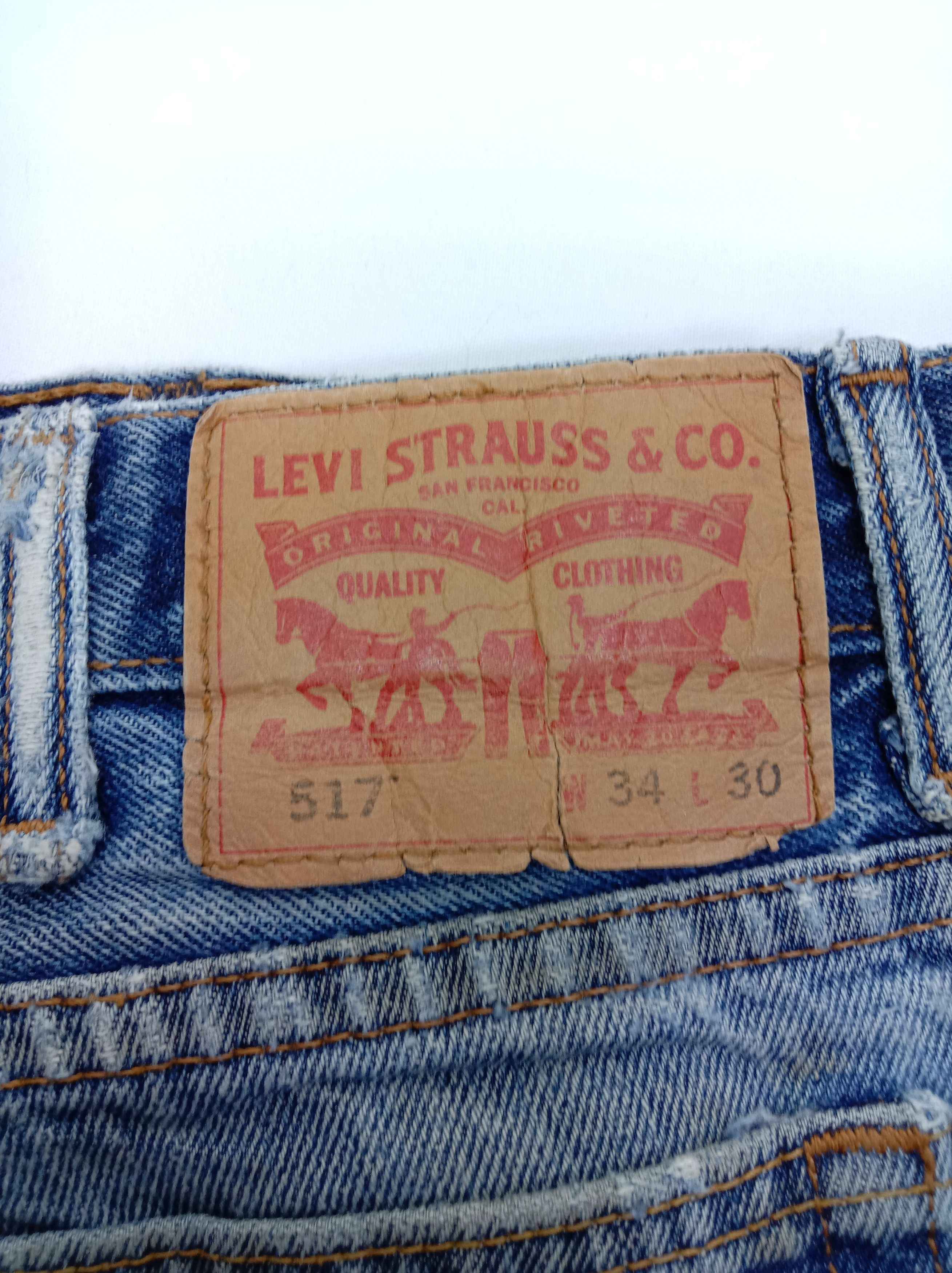Levi's Vintage Levi's 517 Flare Jeans Dirty Wash Distressed Denim Size US 33 - 15 Thumbnail