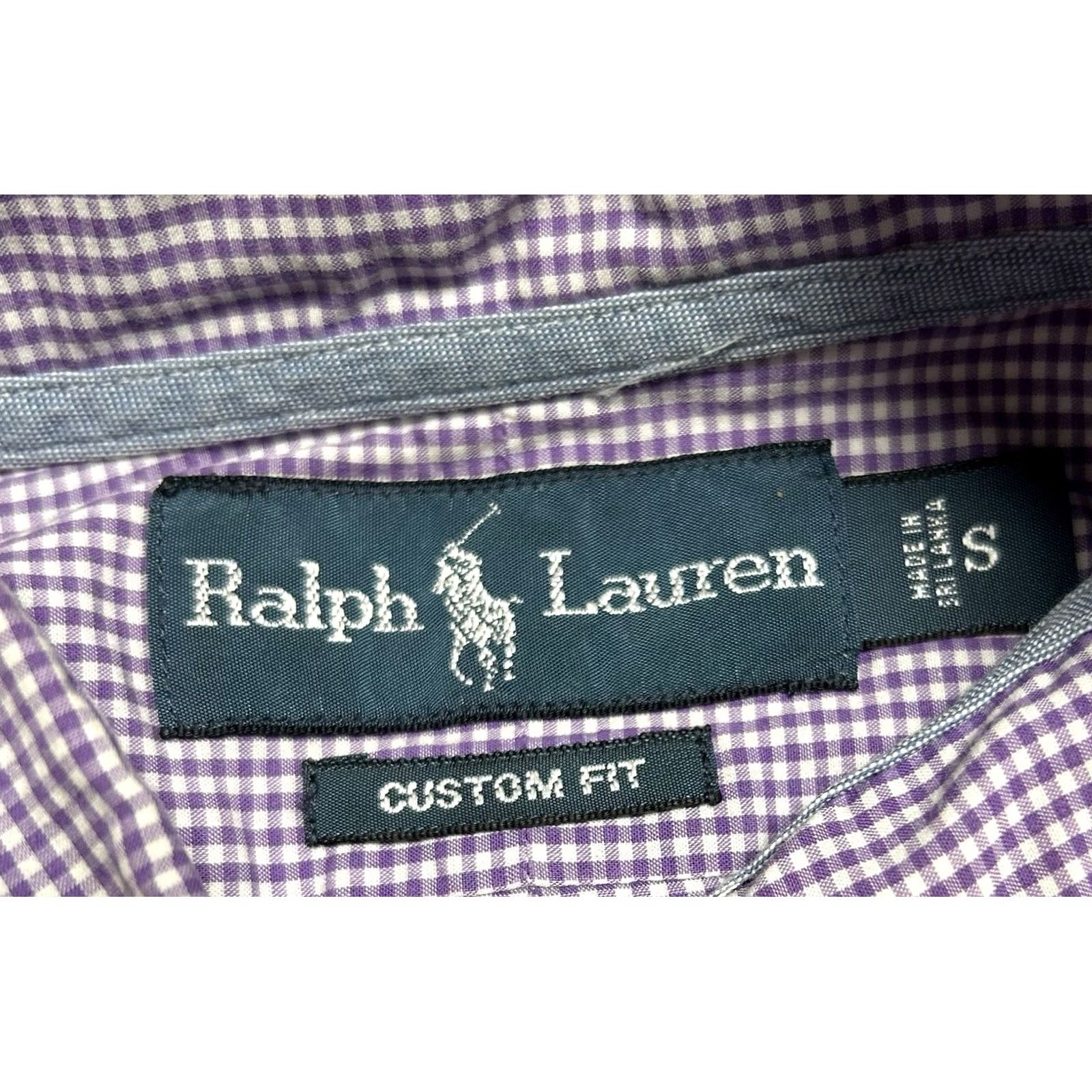 Ralph Lauren Ralph Lauren Purple & White Plaid Button-Down Long Sleeve Shirt Men's Small Size US S / EU 44-46 / 1 - 6 Thumbnail