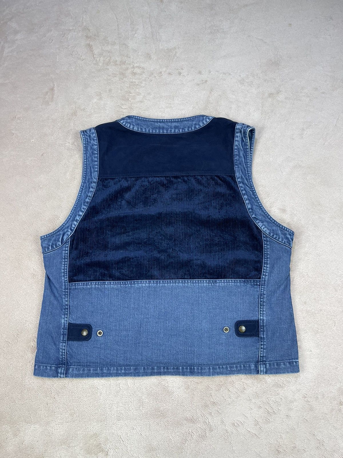 Lancel Vintage LANCEL Embroidered Logo Denim Vest Size US L / EU 52-54 / 3 - 4 Thumbnail