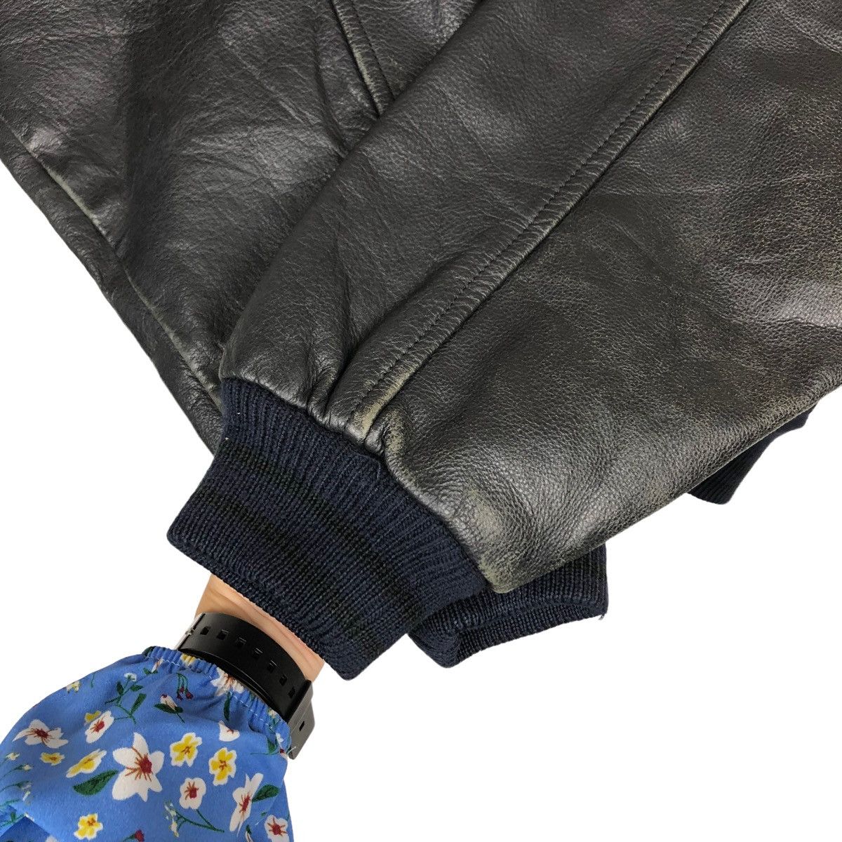 Japanese Brand 🔥VINTAGE LEATHER VARSITY JACKET FANCY BALL SPELLOUT BIGLOGO Size US L / EU 52-54 / 3 - 8 Thumbnail