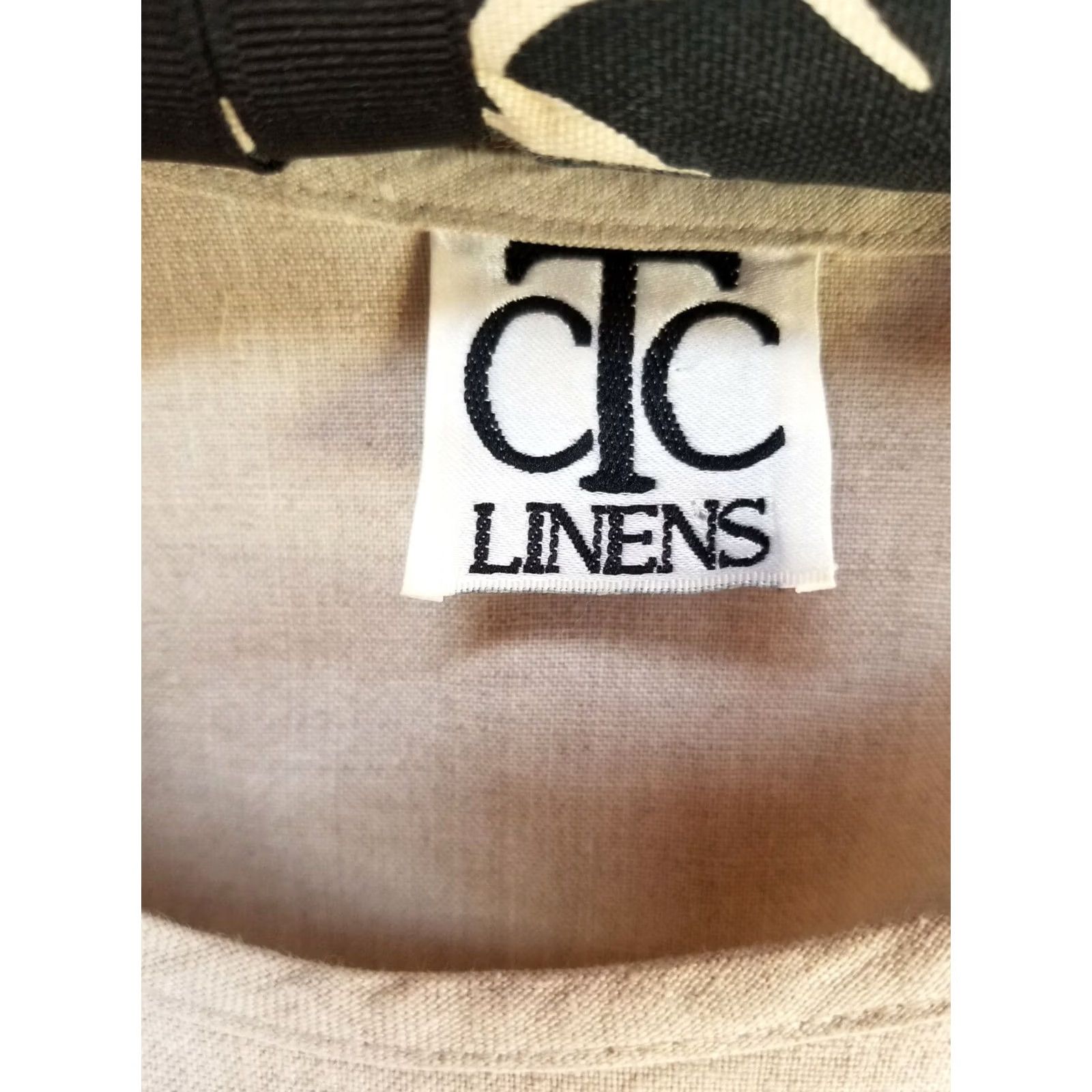 Vintage Carol Turner Collection Linens Womens Scoop Neck Short Sleeve Top Beige Sz Small Size S / US 4 / IT 40 - 3 Thumbnail