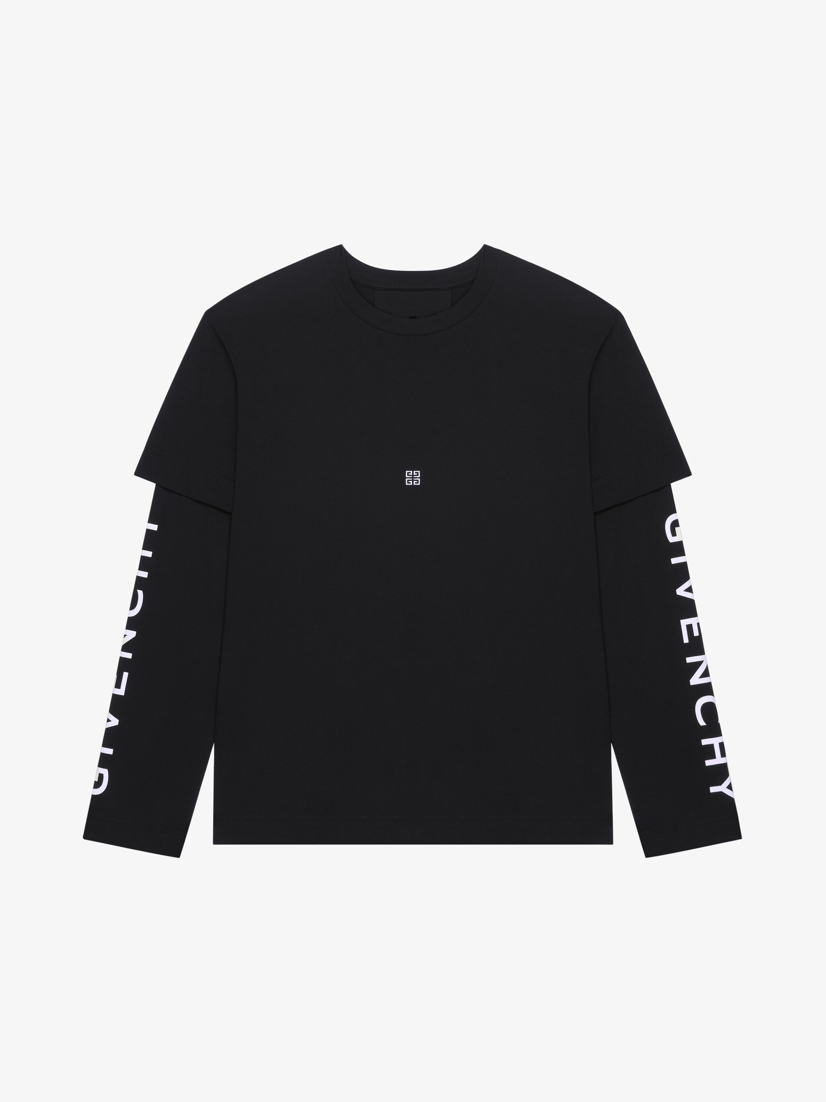 Givenchy o1w1db10925 Double Layer Classic T-Shirt in Black Size US XL / EU 56 / 4 - 1 Thumbnail