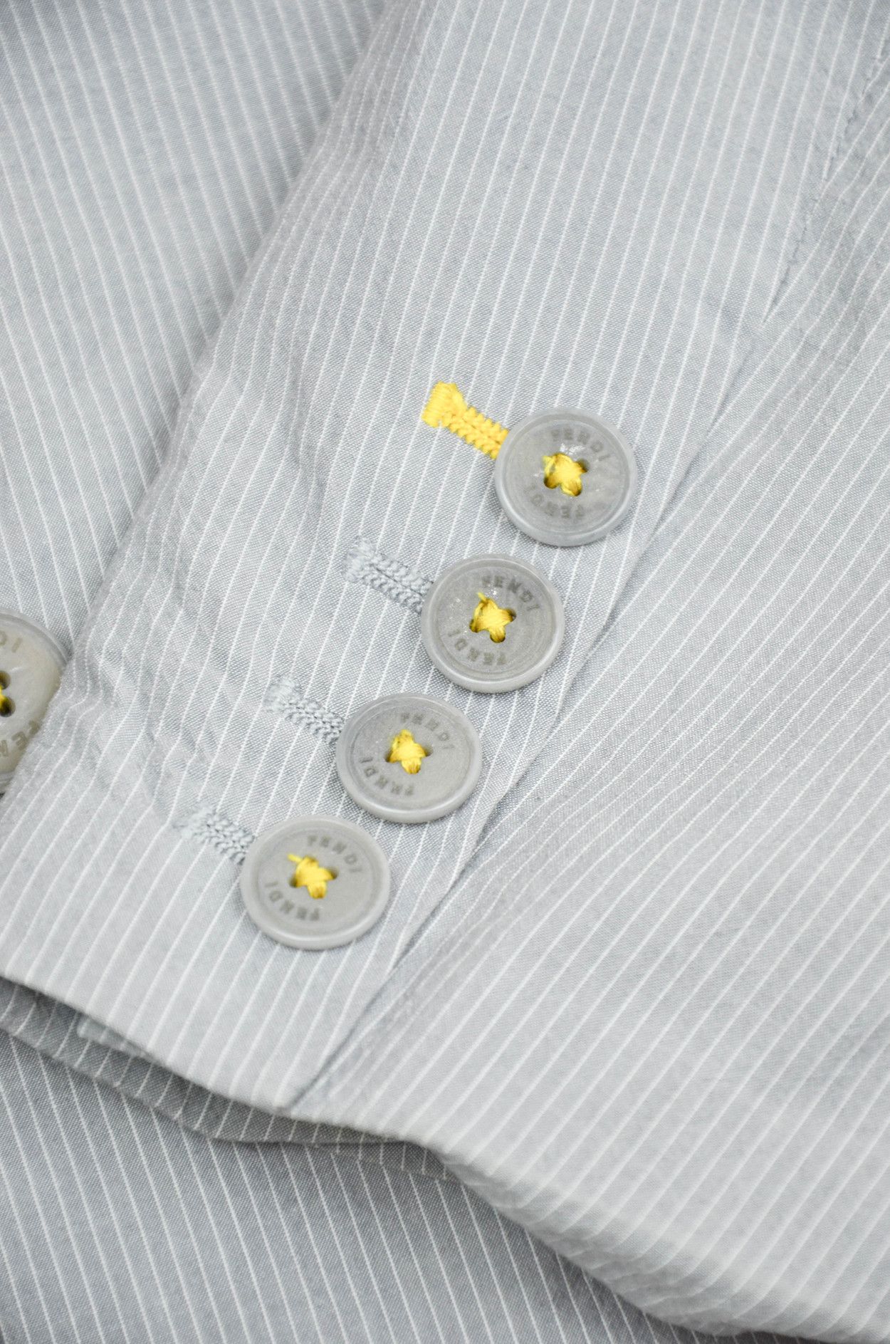 Fendi Fendi Kids Striped Cotton Blazer – Size 10A – Made in Italy Size 40R - 4 Thumbnail