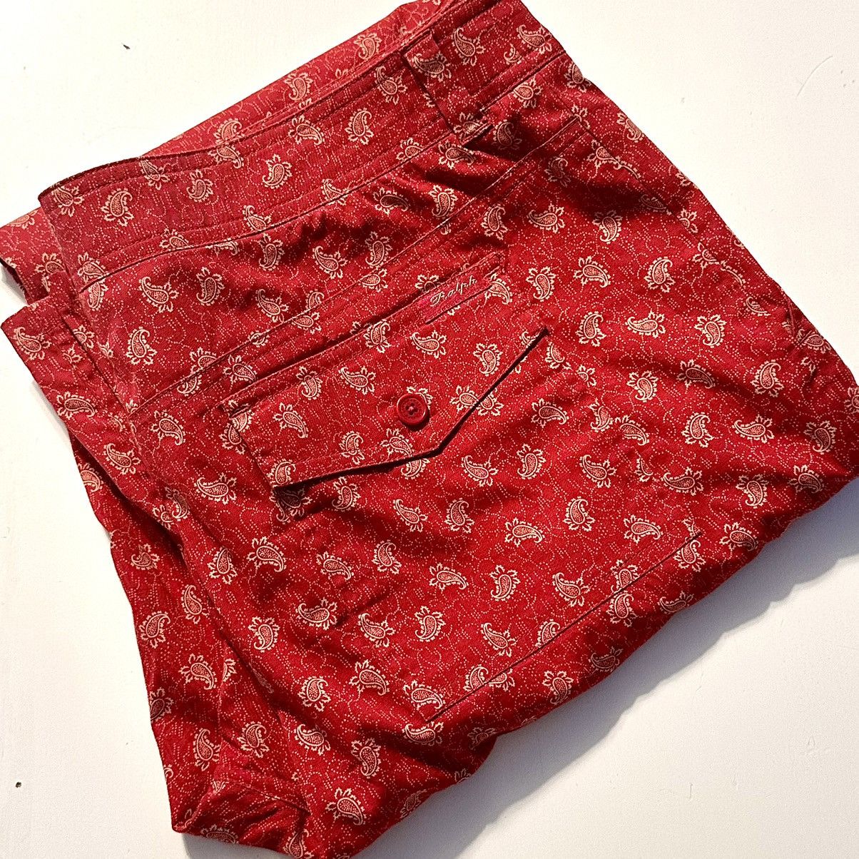 Ralph Lauren Vintage Ralph Lauren ; Vibrant Red Floral Print Womens Pants Size 34" / US 12 / IT 48 - 10 Thumbnail