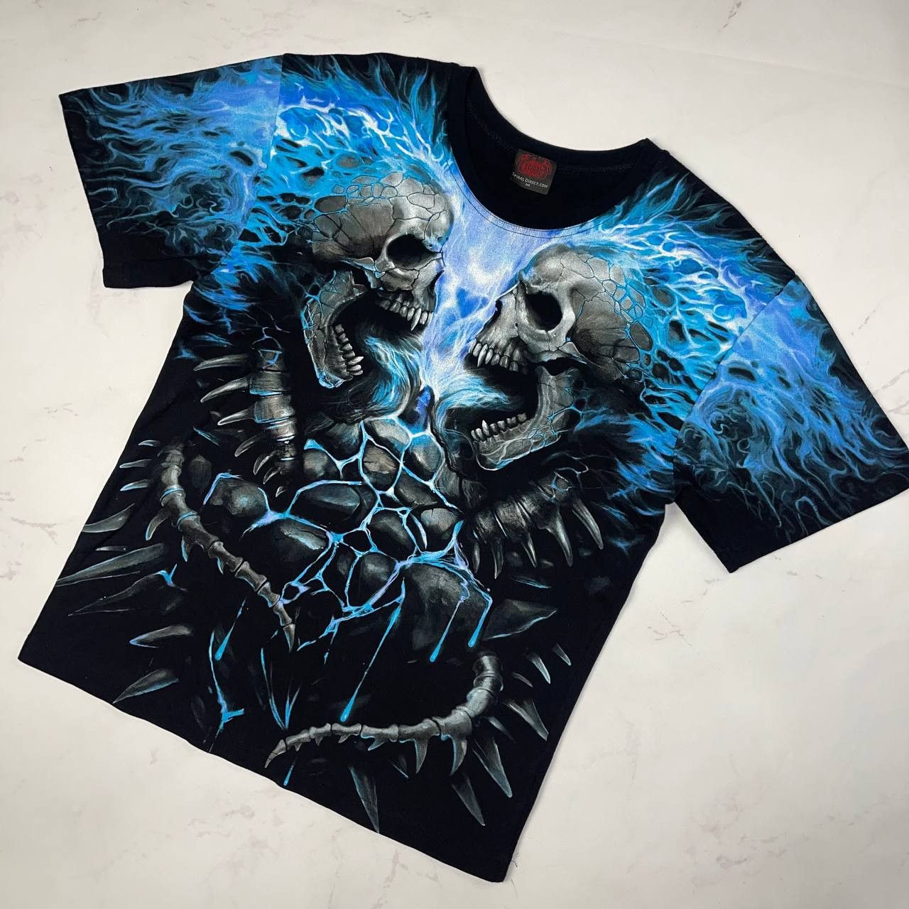 Vintage Affliction Vintage Affliction style flame skulls y2k tee Size US M / EU 48-50 / 2 - 2 Thumbnail