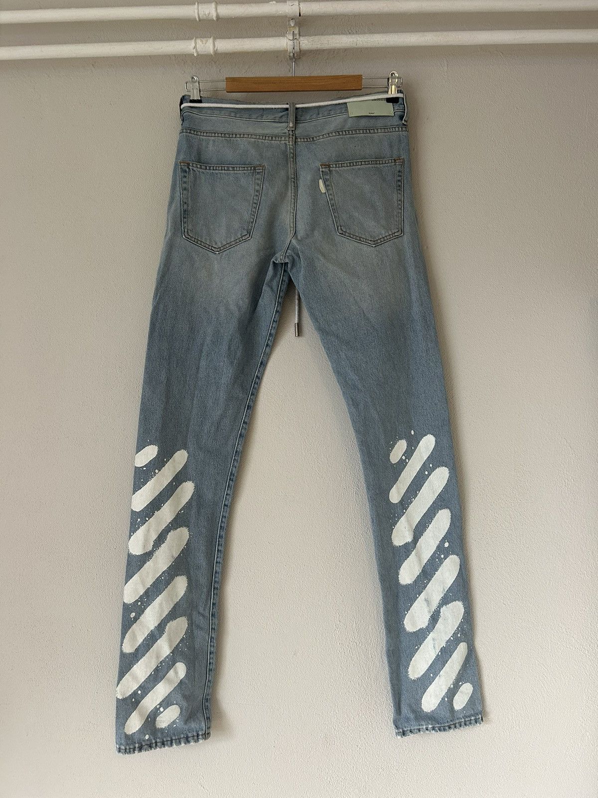 Off-White Off-White Diagonal Stripe Jeans - Size 30 Size US 30 / EU 46 - 5 Thumbnail