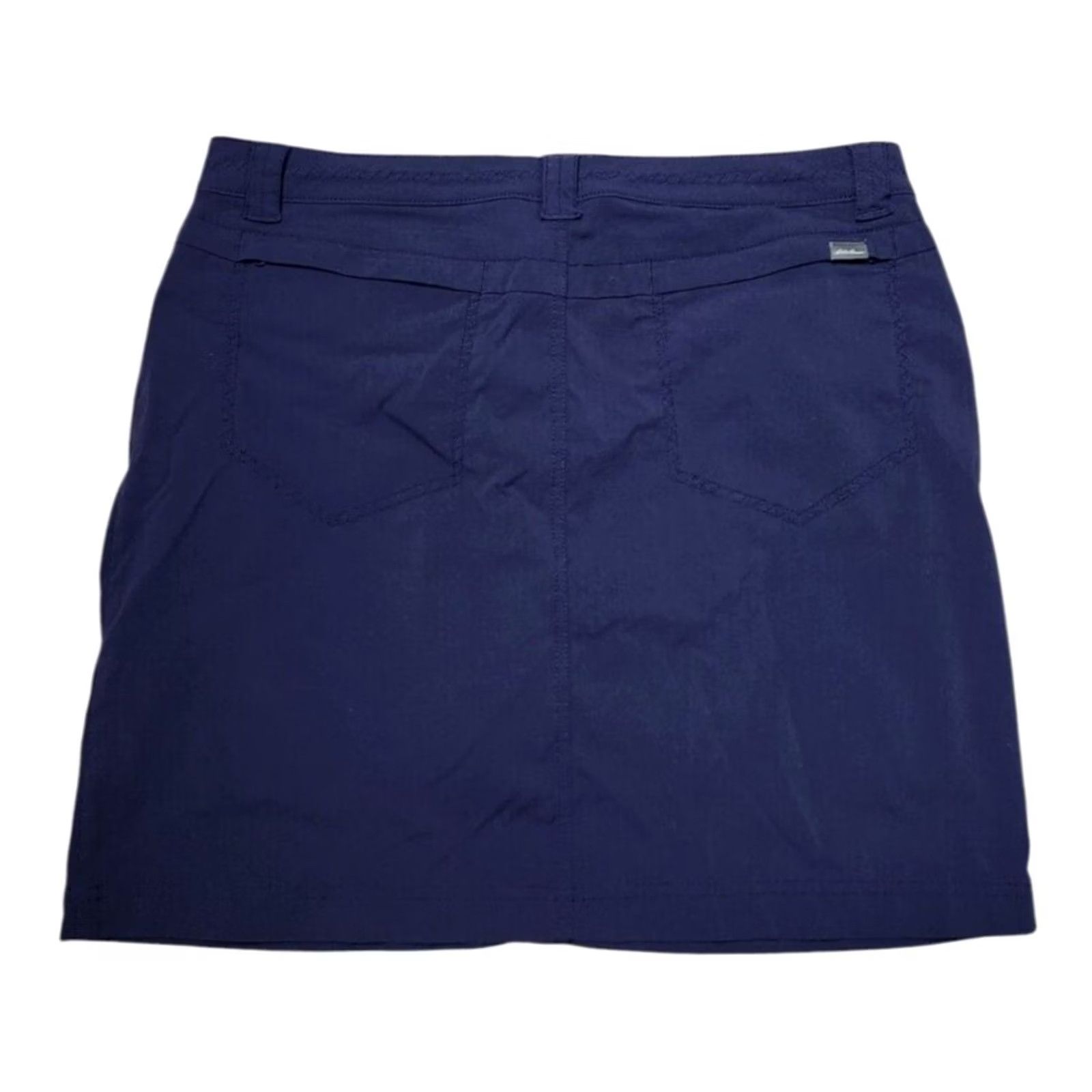 Eddie Bauer Eddie Bauer Womens Skort Size 10 Hiking Outdoors Belted Zip Pockets Navy Size 32" / US 10 / IT 46 - 2 Thumbnail