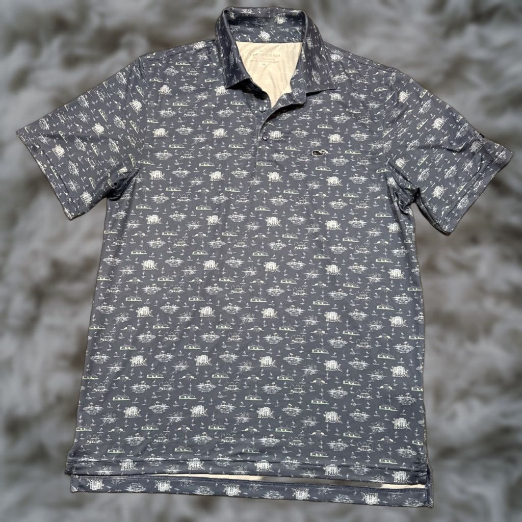 Vineyard Vines Vineyard Vines Polo Shirt Men’s Medium Blue Beach Performance Short Sleeve Polo Shirt Size US M / EU 48-50 / 2 - 1 Thumbnail