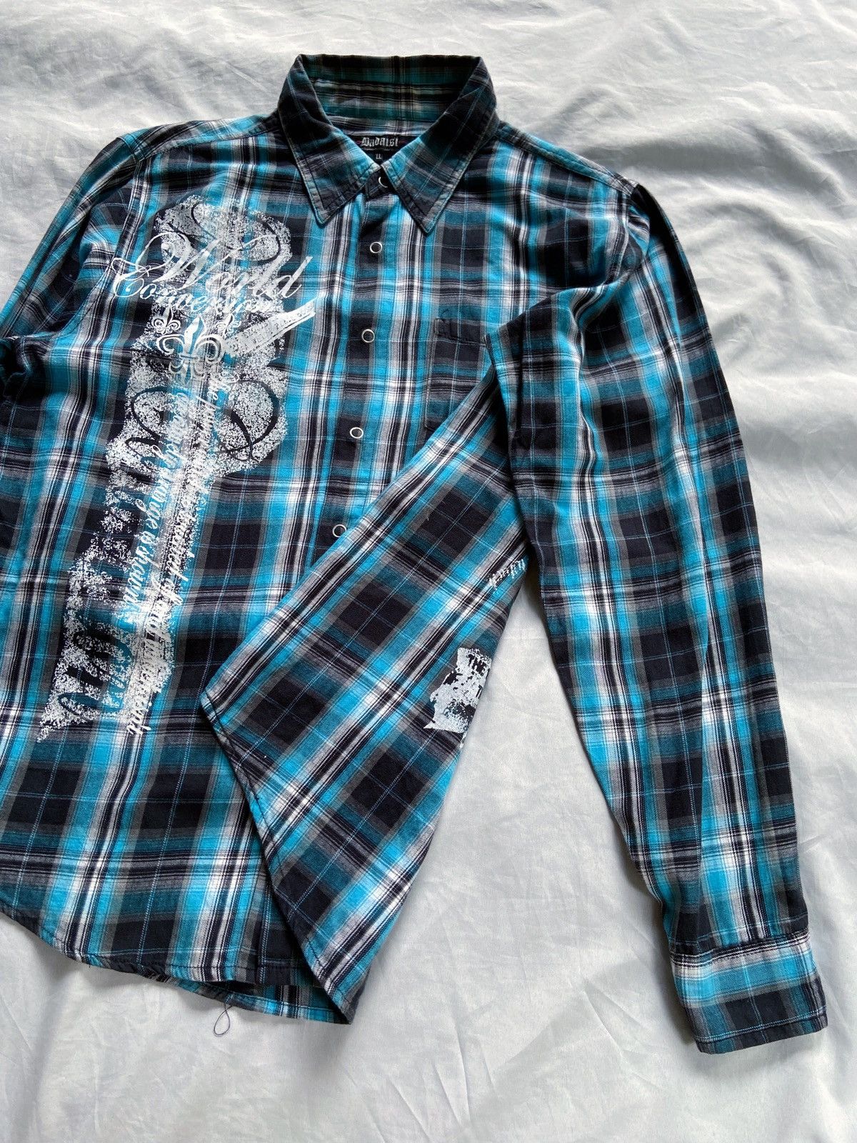 Isamu Katayama Backlash DADAIST PUNK PLAID BUTTON DOWN SHIRT Size US L / EU 52-54 / 3 - 6 Thumbnail